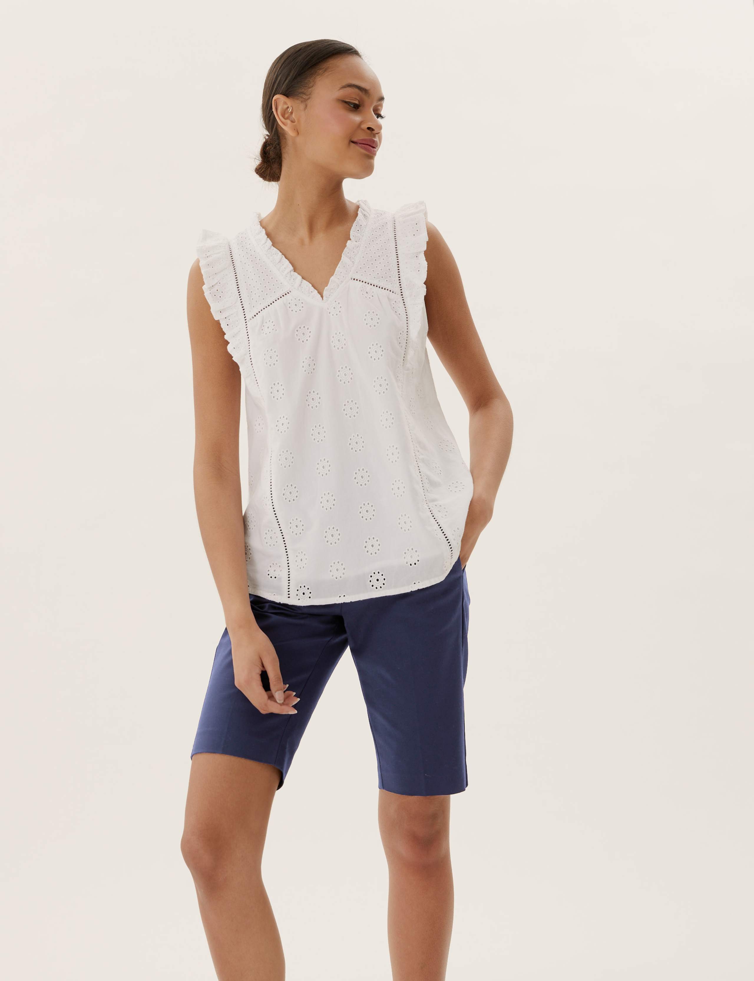 Cotton Tailored Chino Shorts 1 of 5