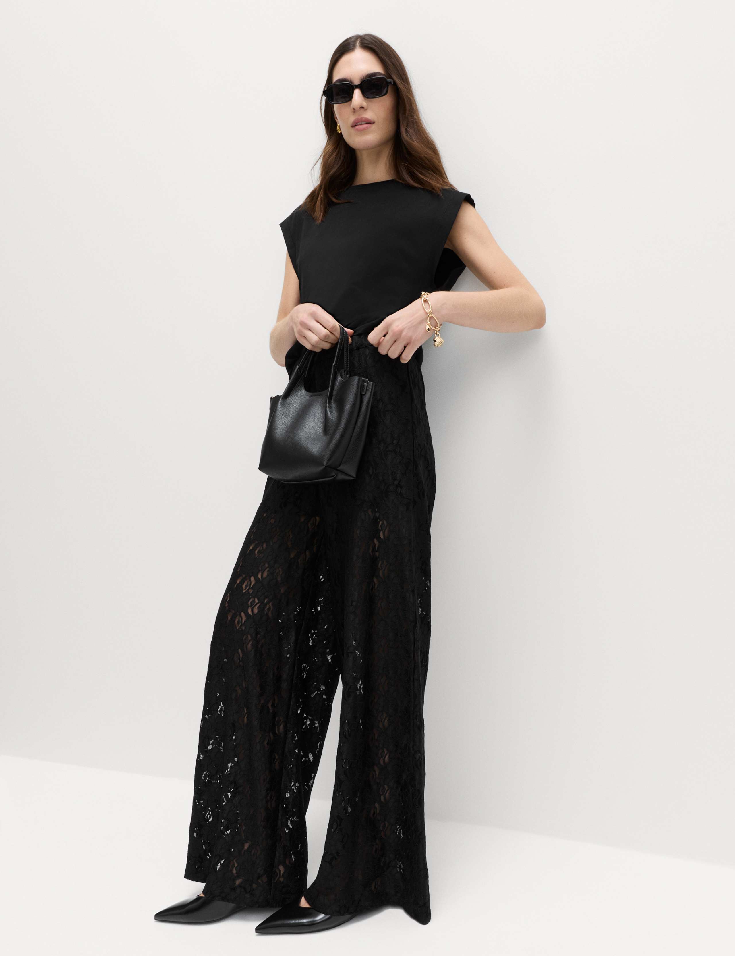 Lace Wide Leg Trousers 1 of 5