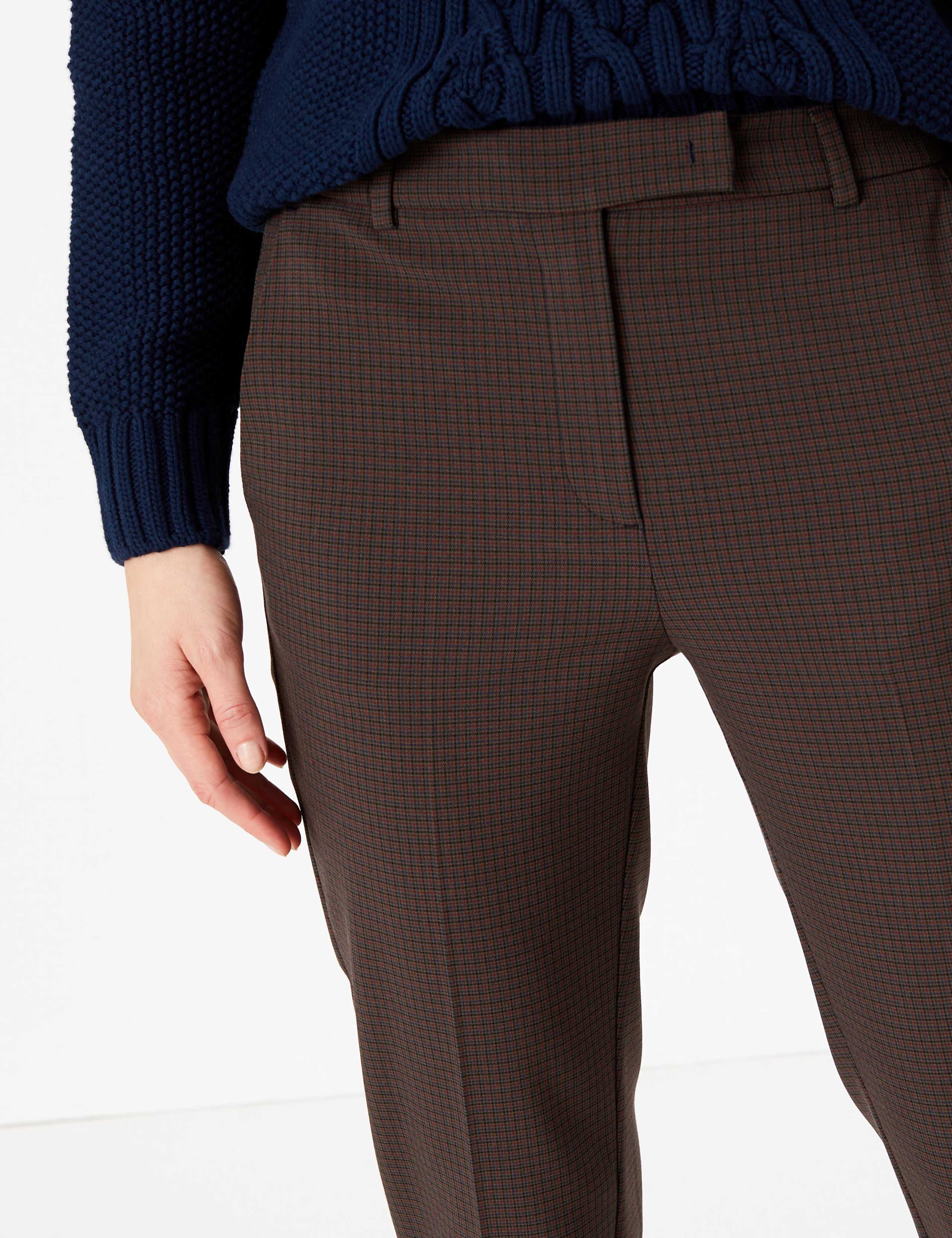 Mia Checked Slim Ankle Grazer Trousers 3 of 5