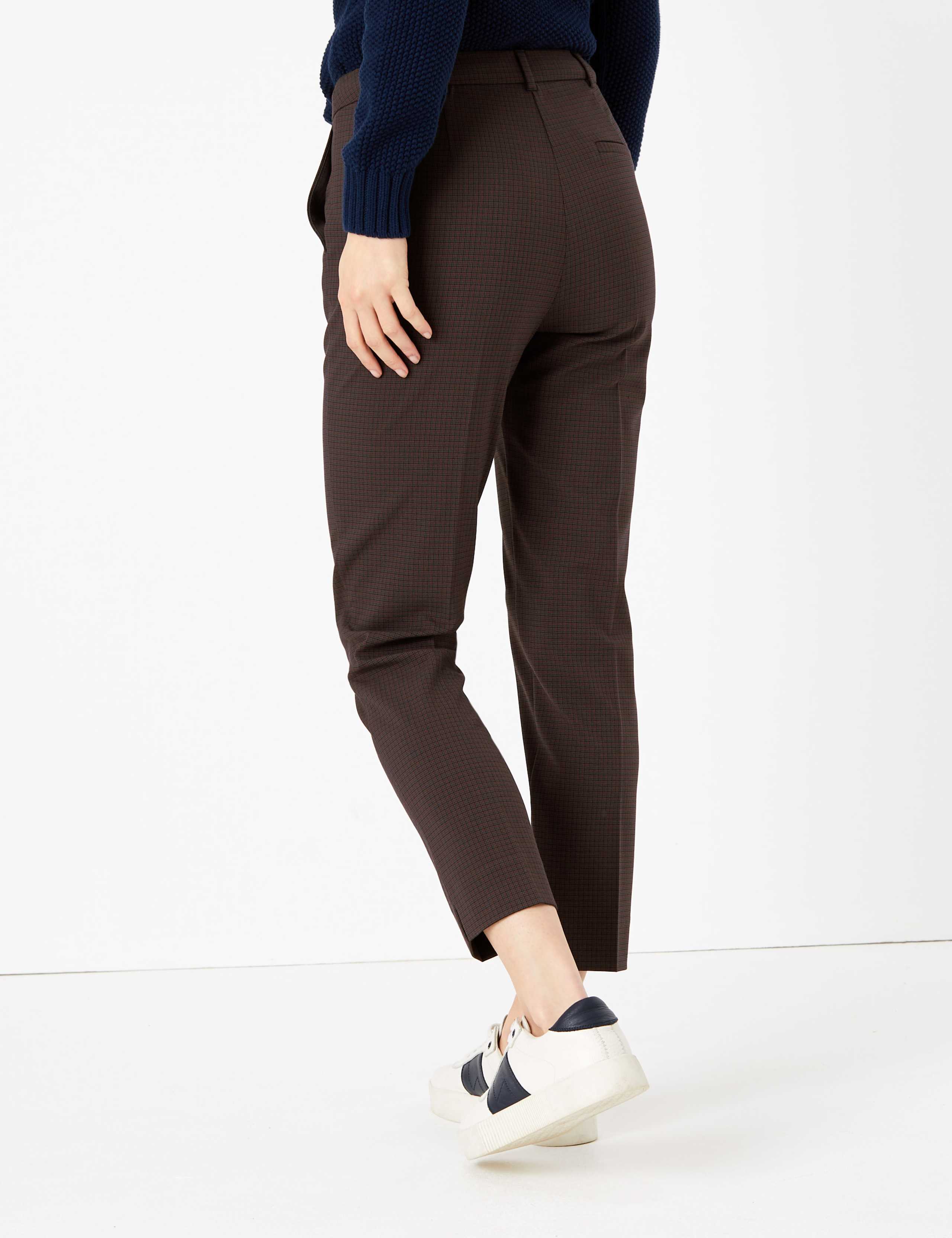 Mia Checked Slim Ankle Grazer Trousers 5 of 5