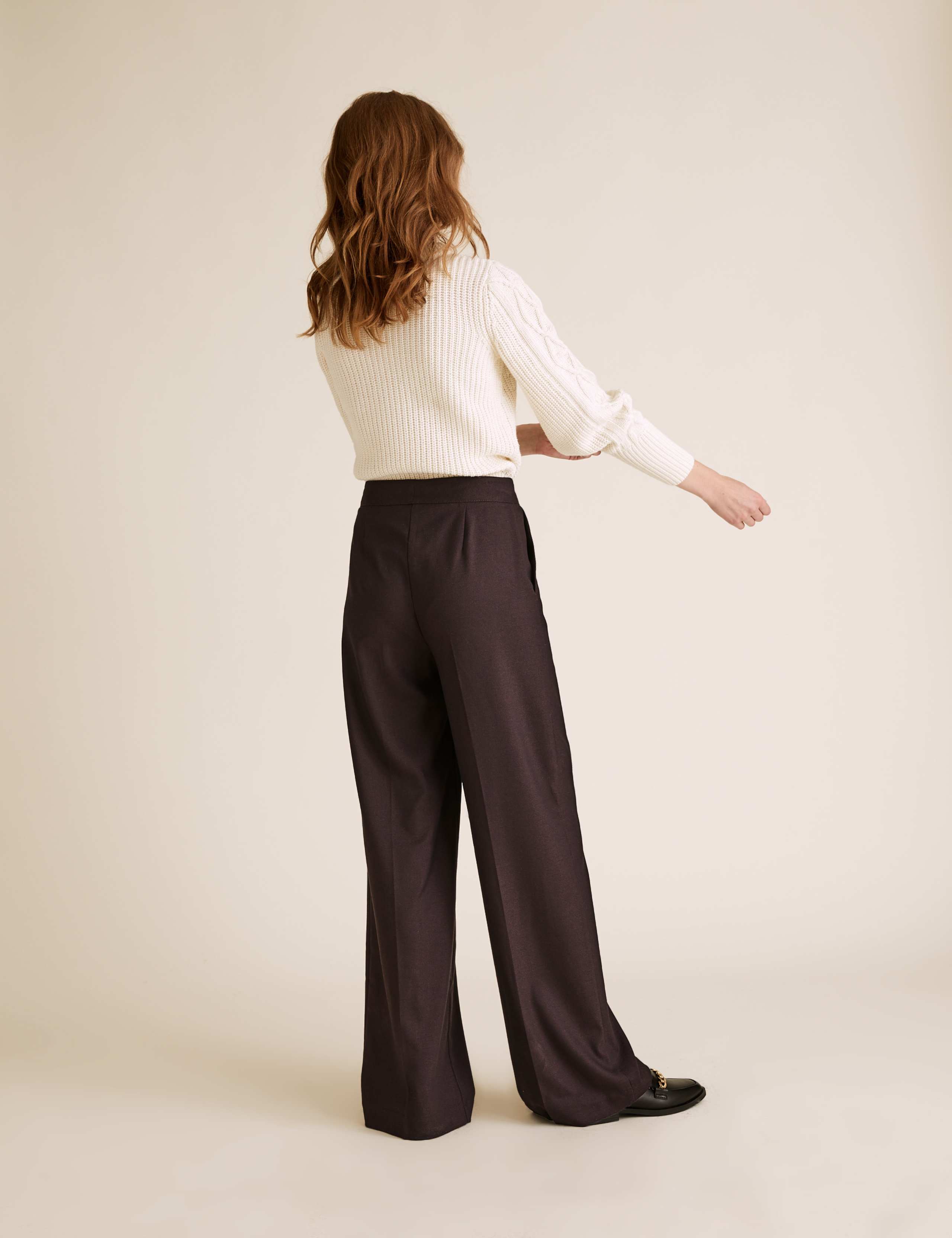 High Waisted Wide Leg Trousers 3 of 5