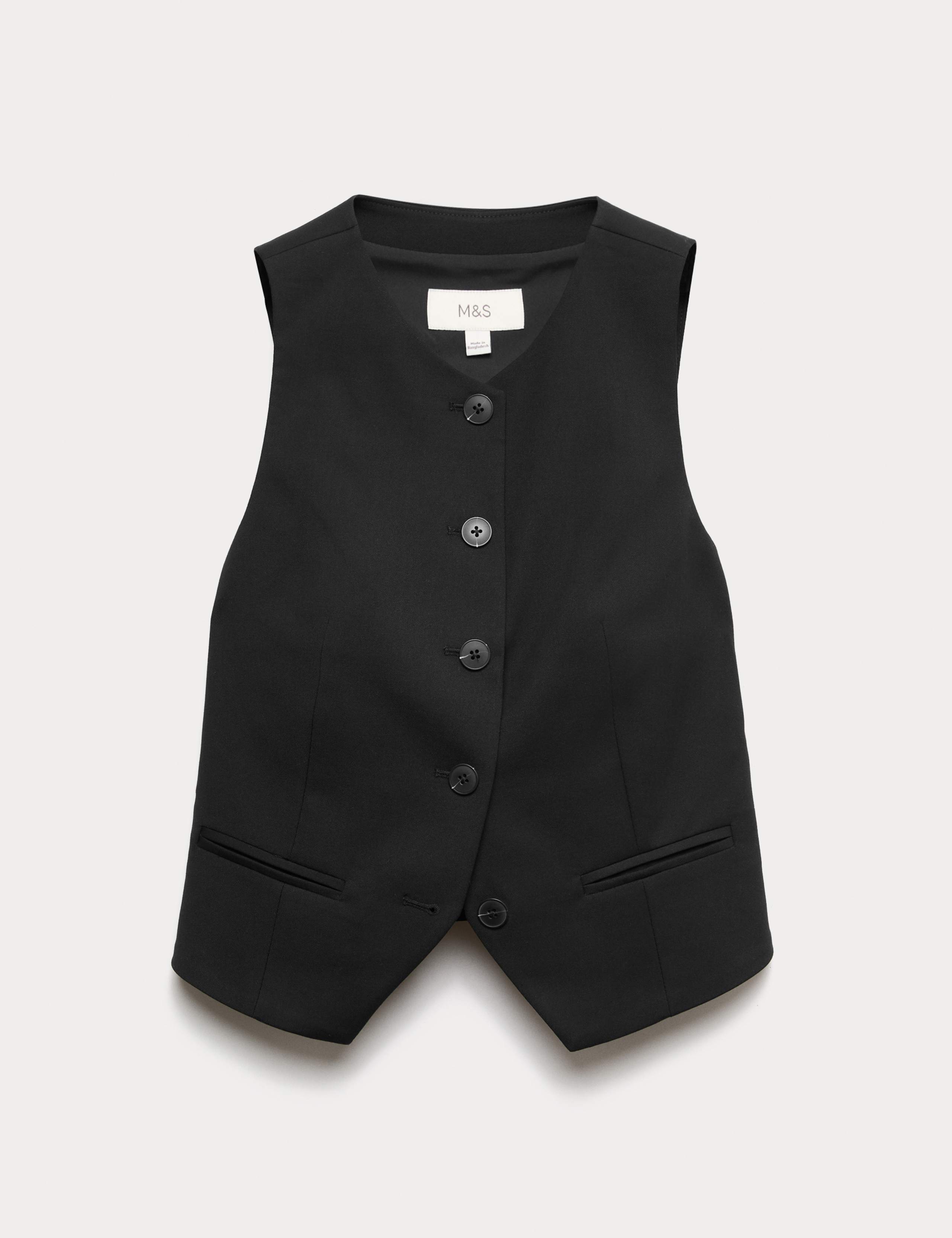 Collarless Button-Through Waistcoat 2 of 6