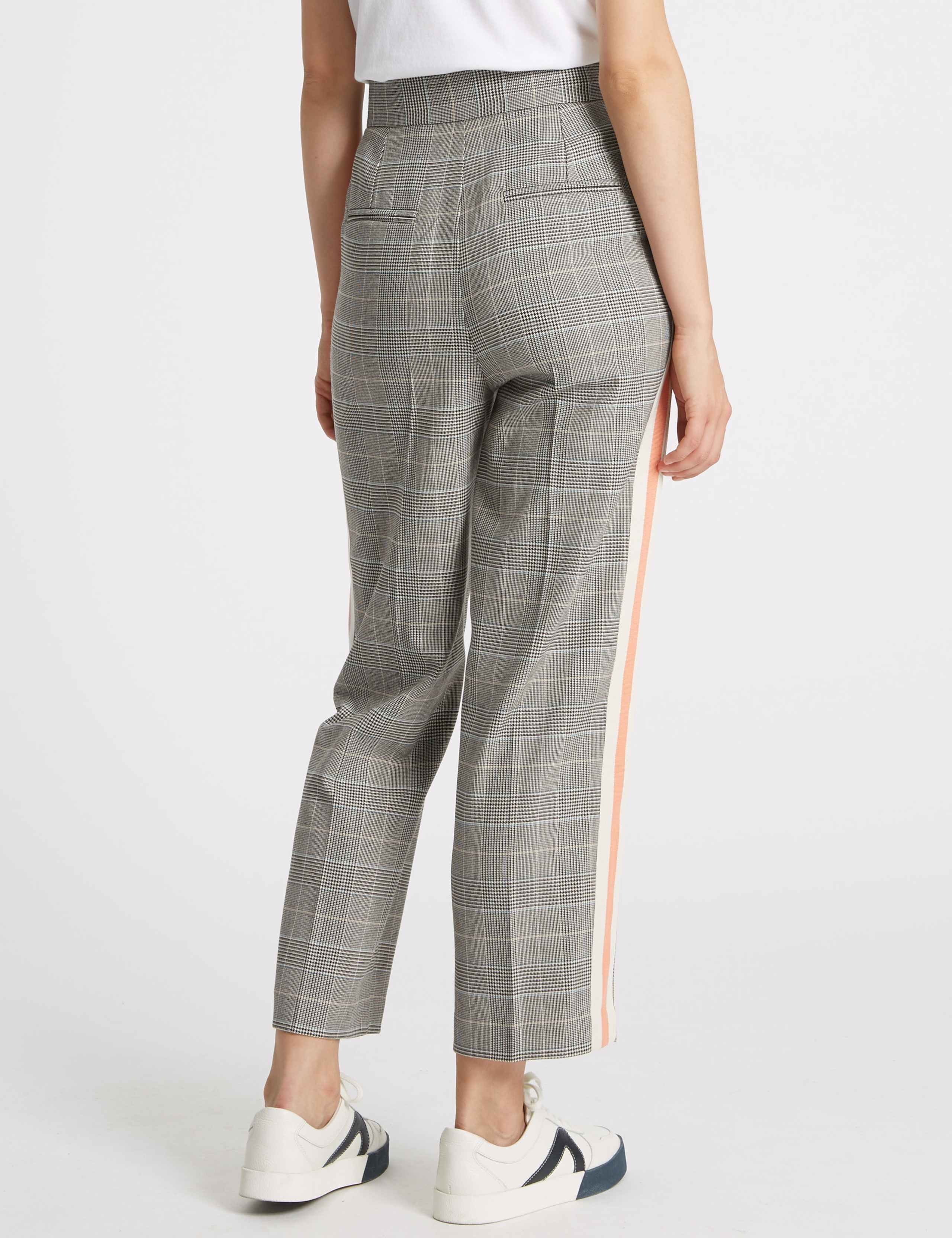 Checked Side Stripe Tapered Leg Trousers 4 of 7