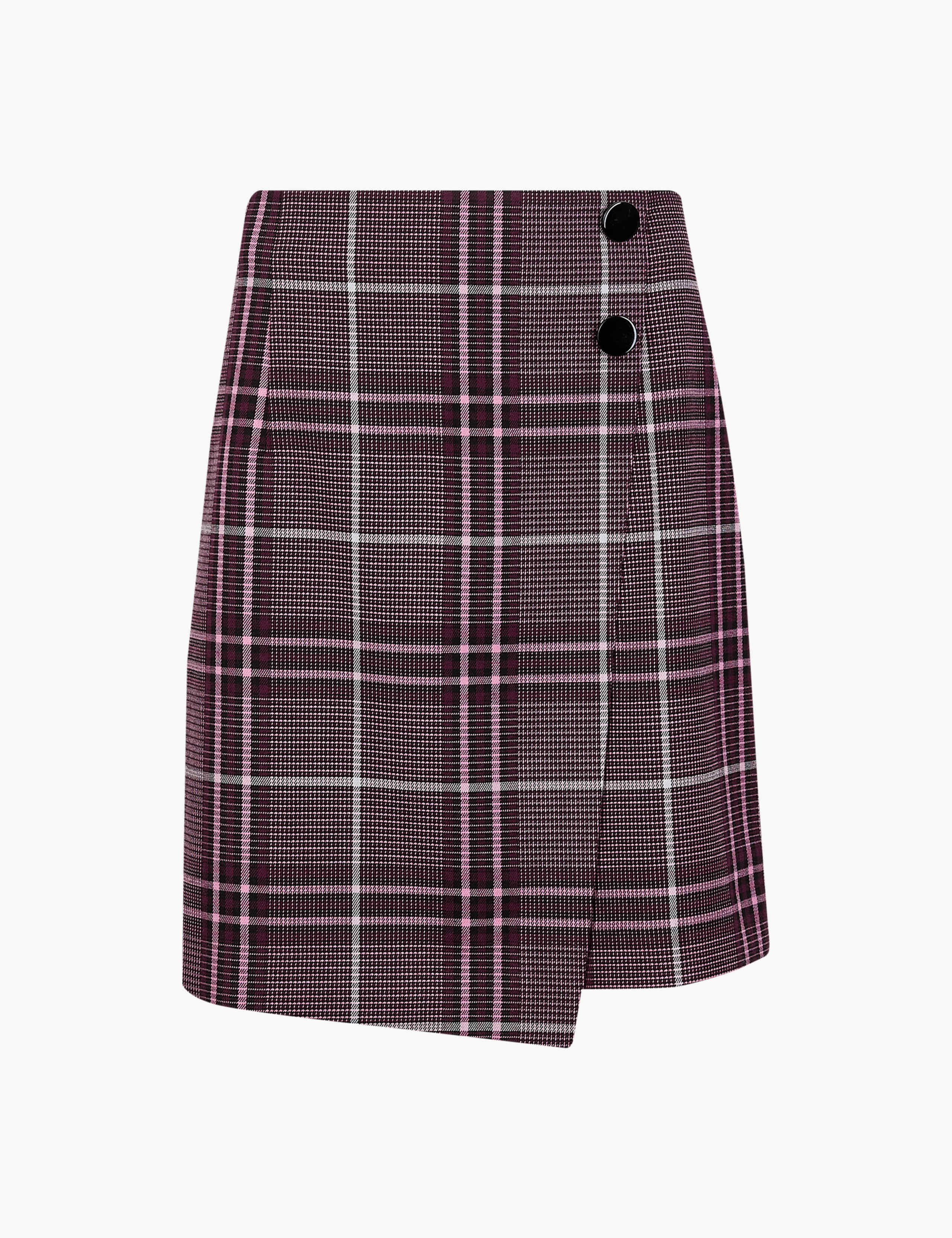 Checked Wrap Mini Skirt 2 of 5