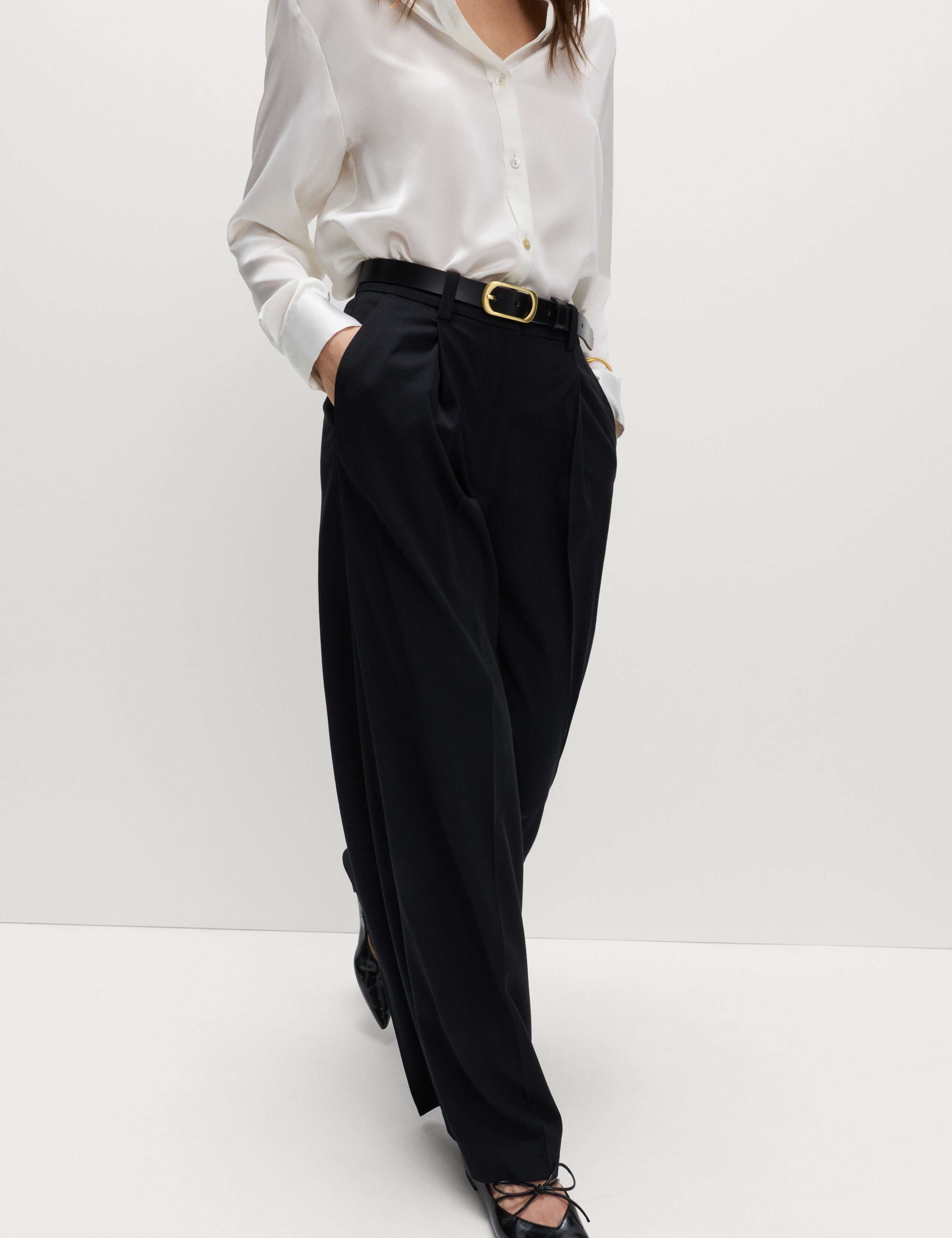 Pleated Wide Leg Trousers 6 of 7