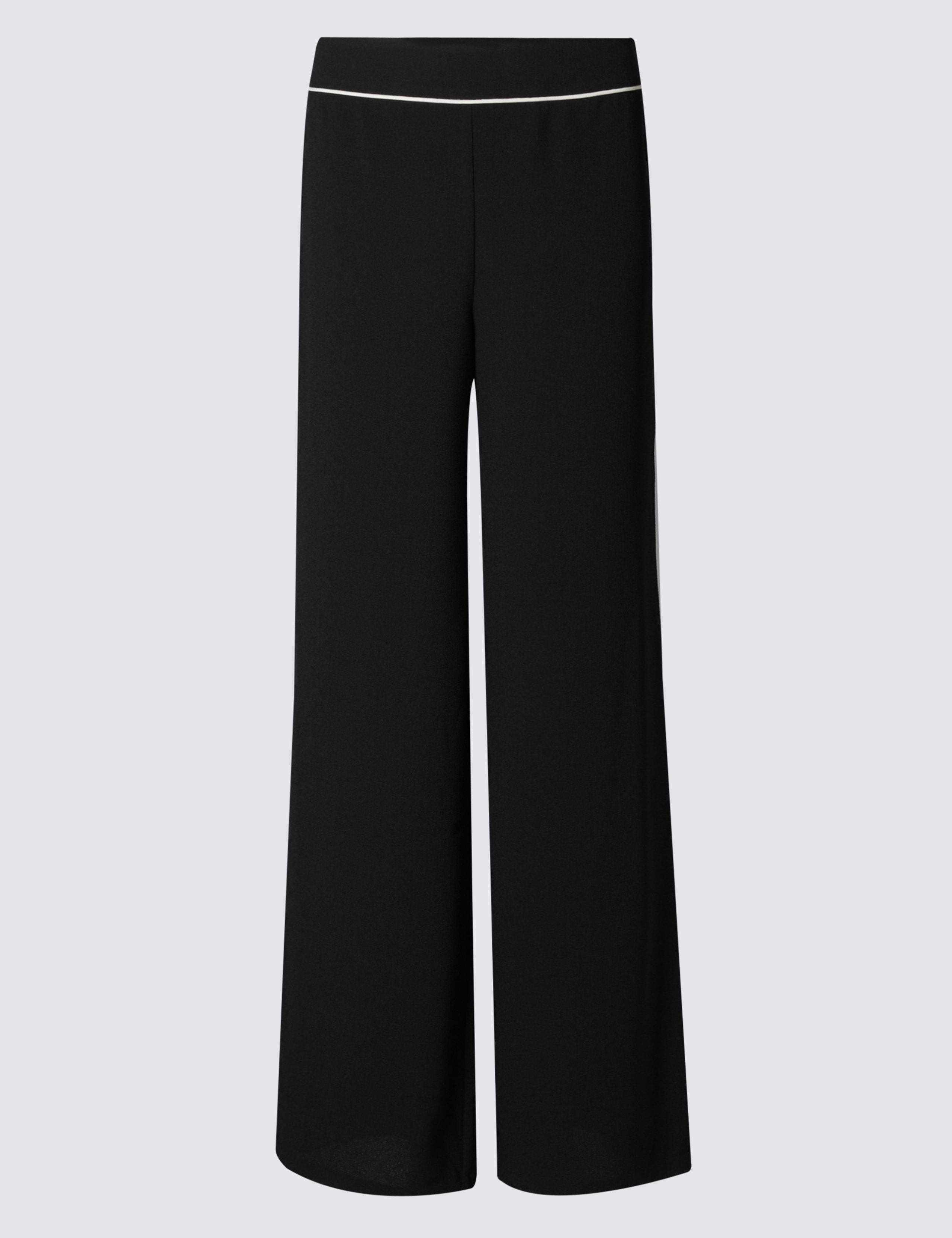 PETITE Contrast Piping Wide Leg Trousers 2 of 3