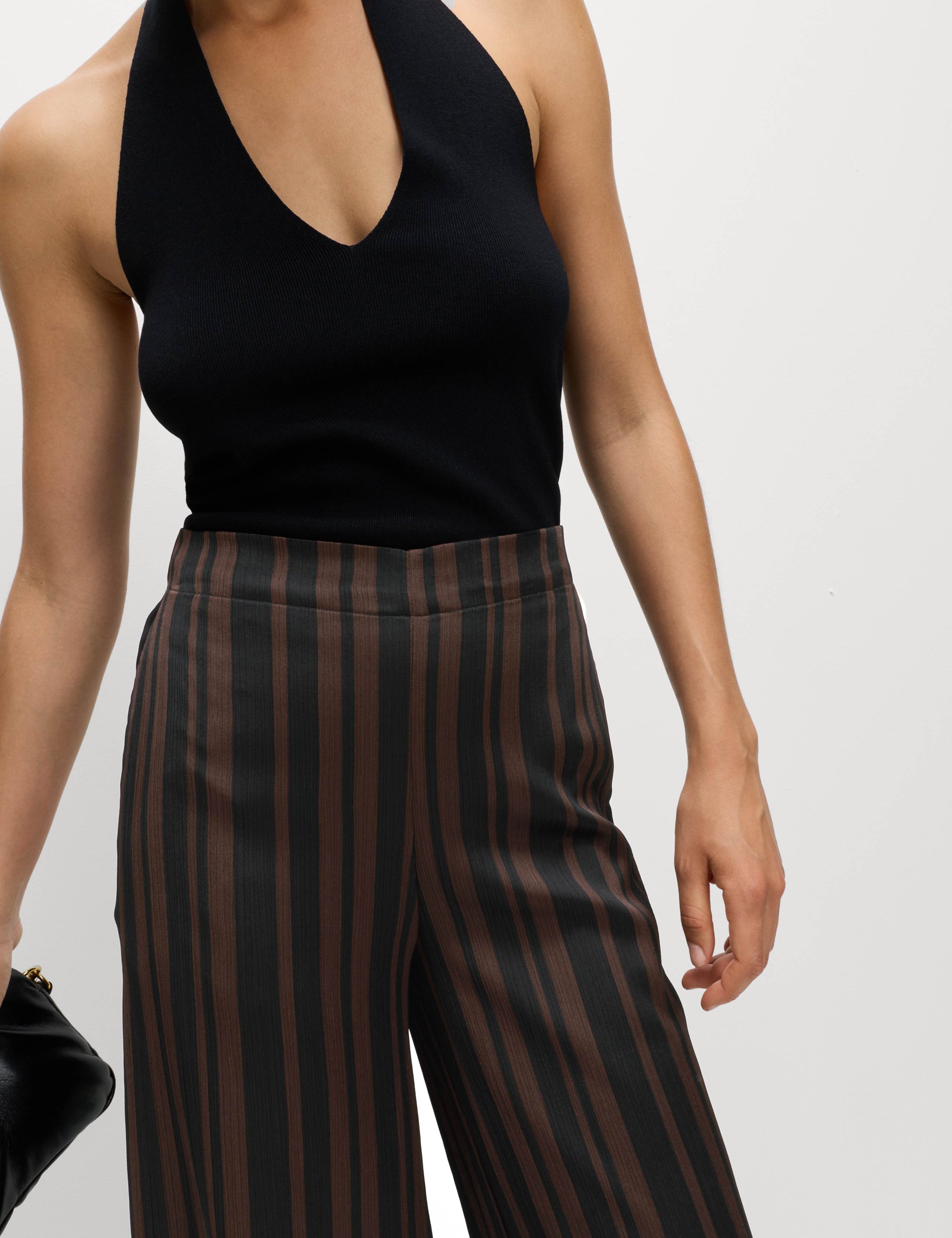 Stripe Plisse Palazzo Trousers 5 of 6