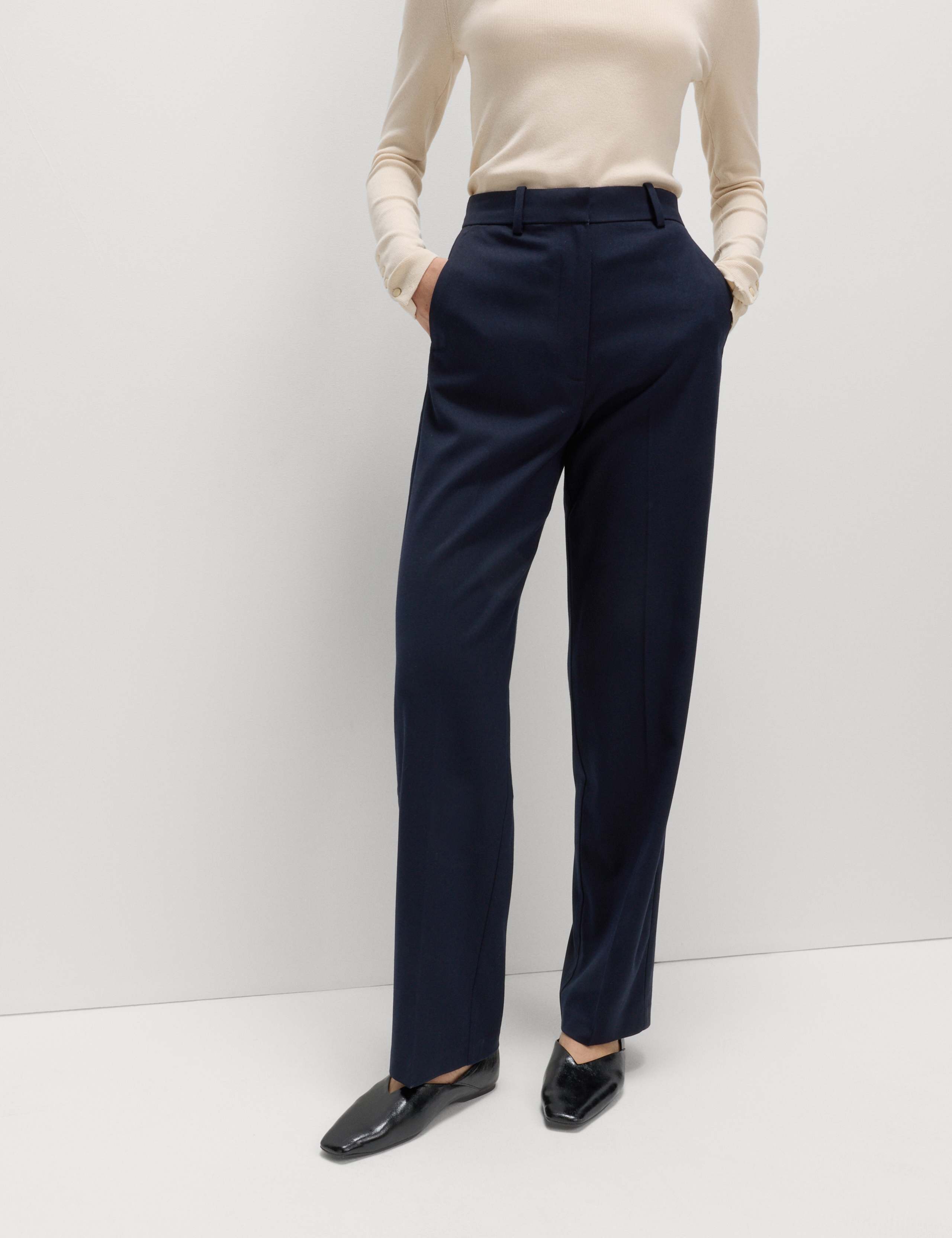 Straight Leg Trousers with Stretch 4 of 6