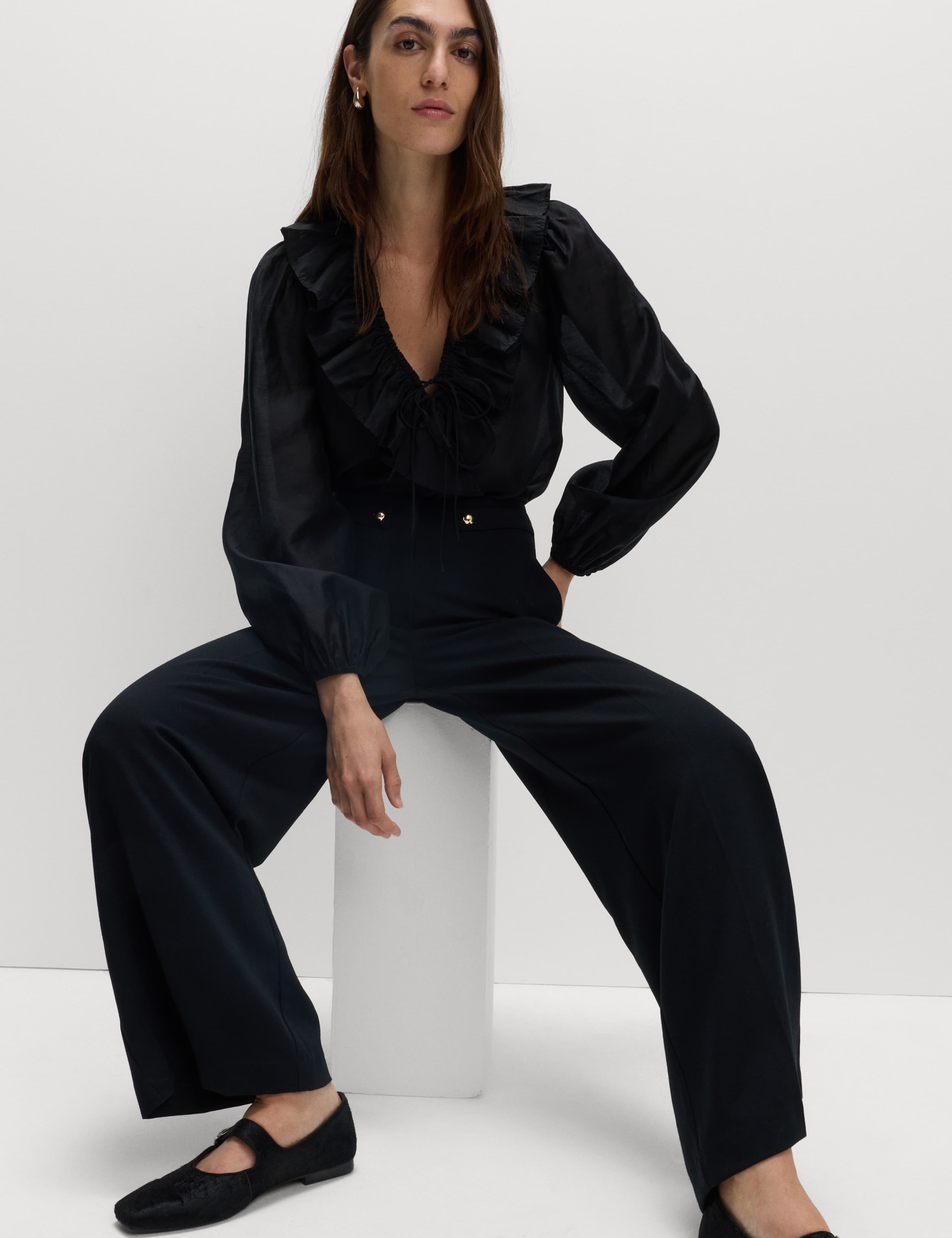 Cinched Detail Wide Leg Trousers 5 of 7