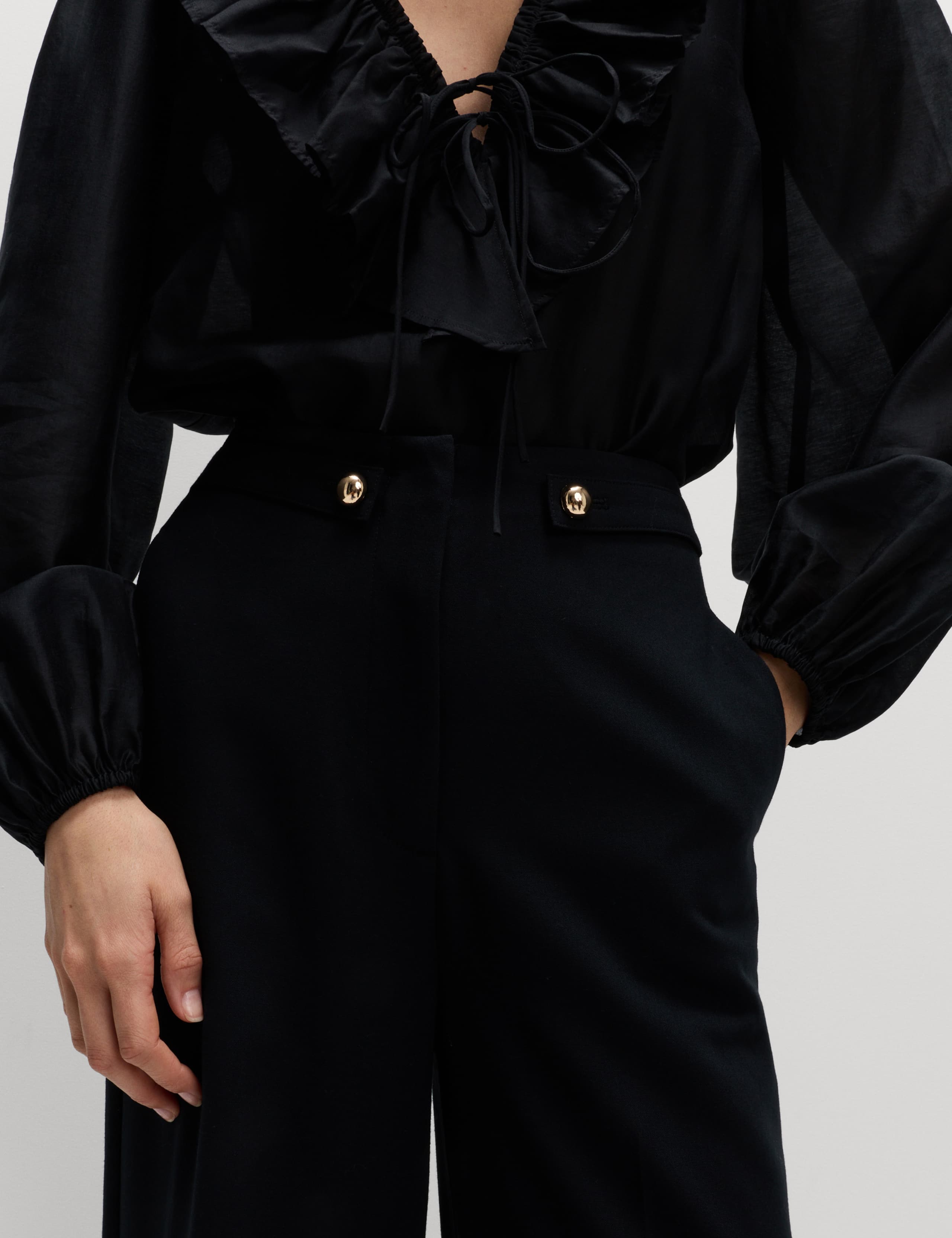 Cinched Detail Wide Leg Trousers 6 of 7