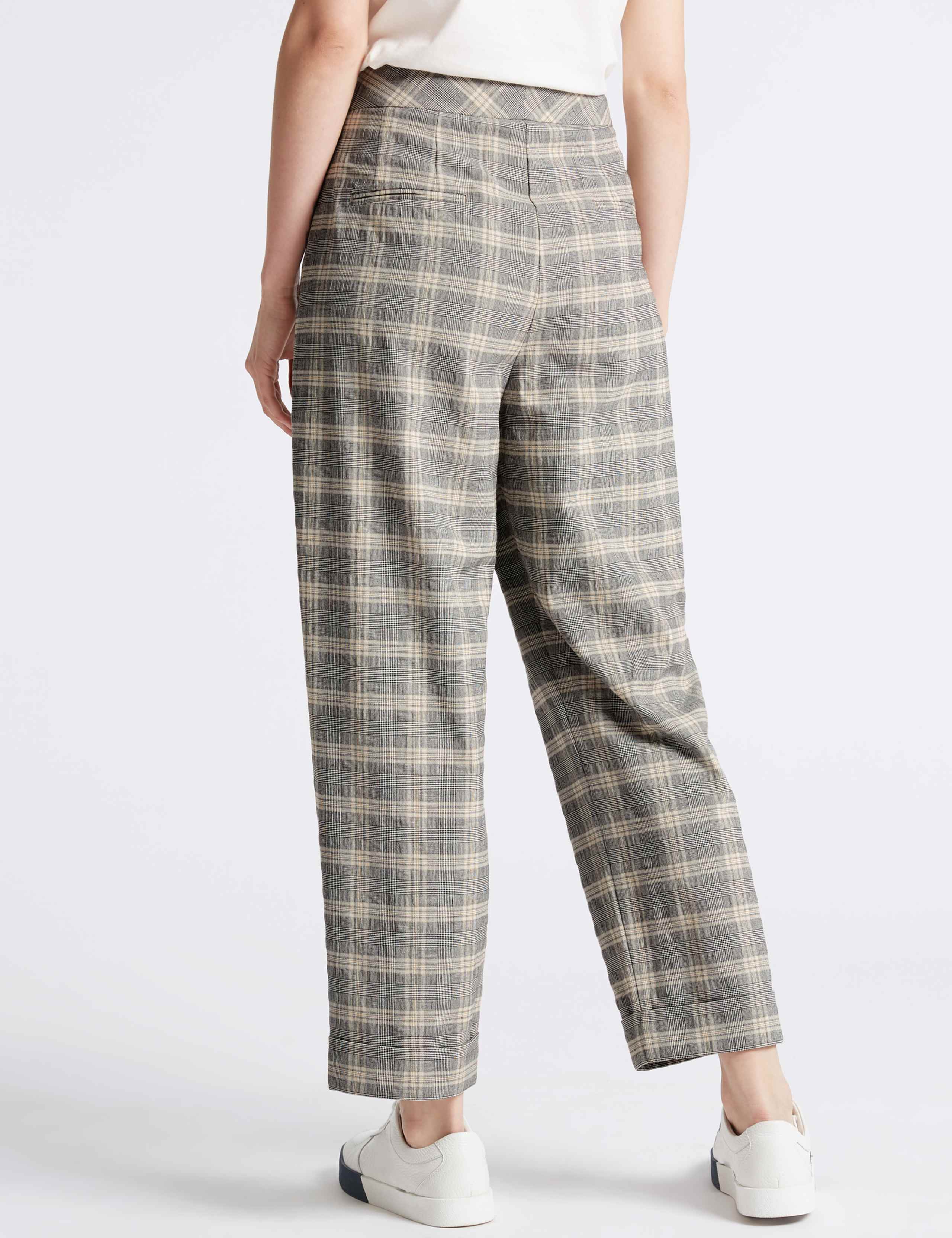 Checked Wide Leg Trousers 3 of 6