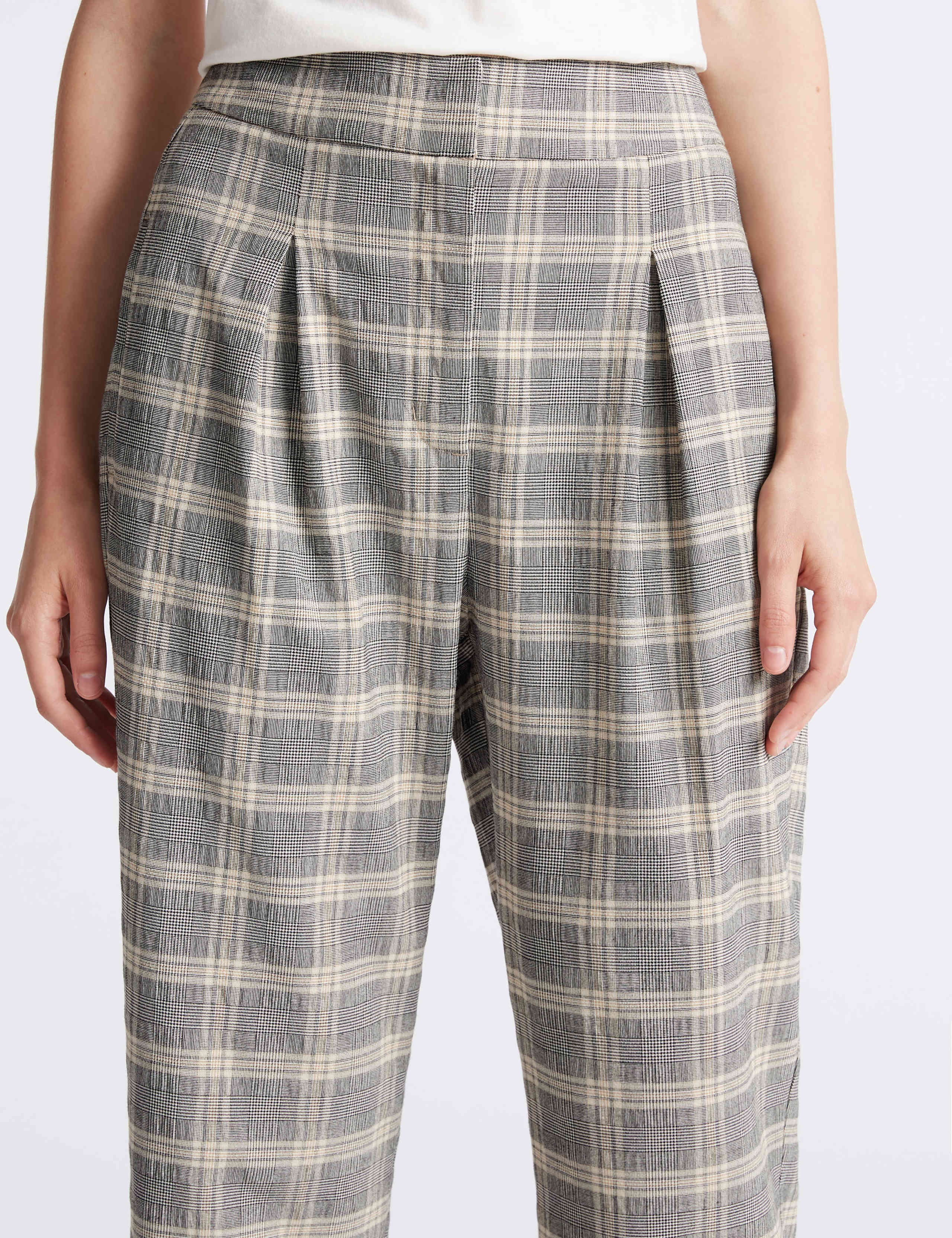 Checked Wide Leg Trousers 4 of 6