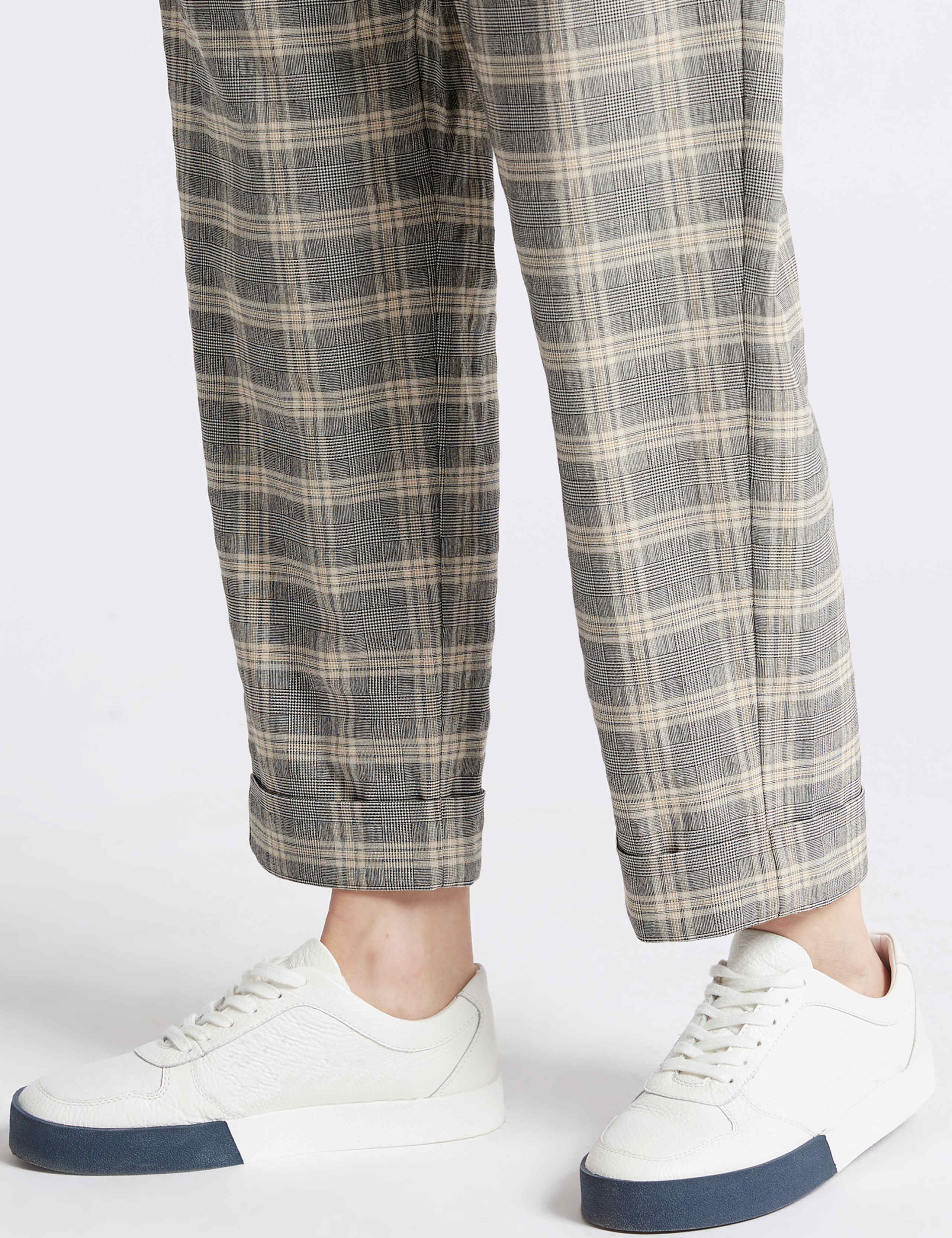 Checked Wide Leg Trousers 5 of 6