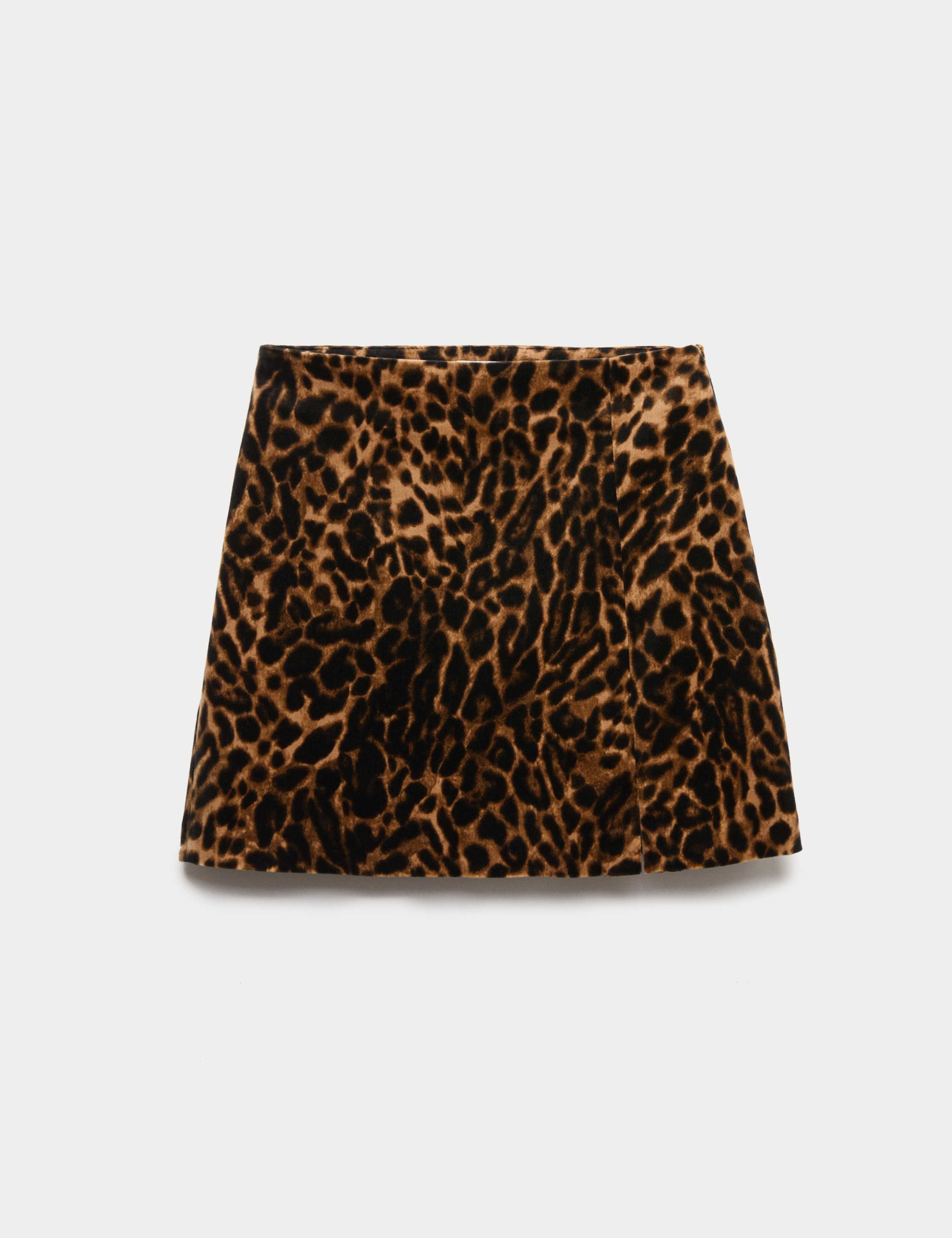 Cotton Rich Velvet Animal Print Mini Skirt 2 of 6