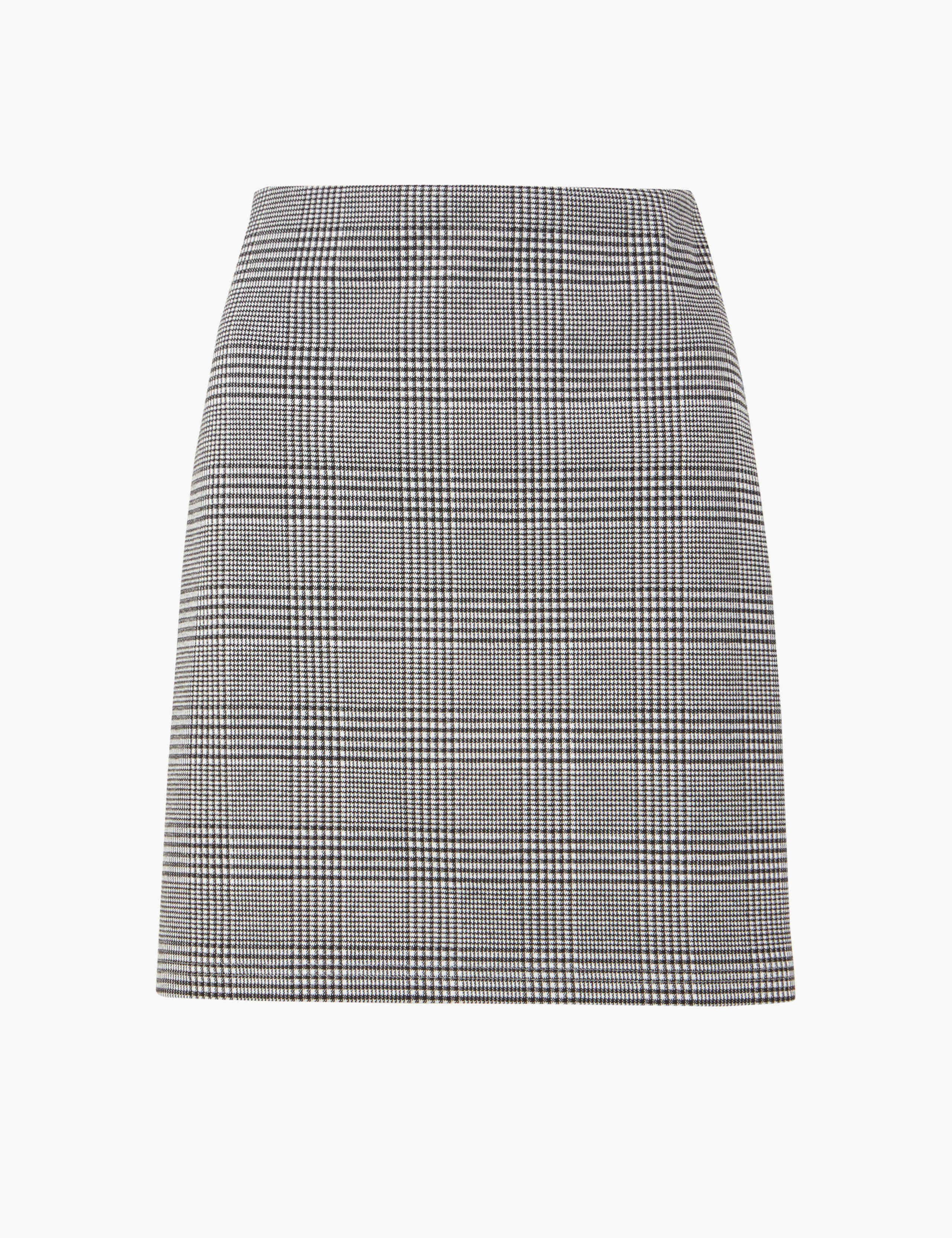 Jersey Checked A-Line Mini Skirt 2 of 4