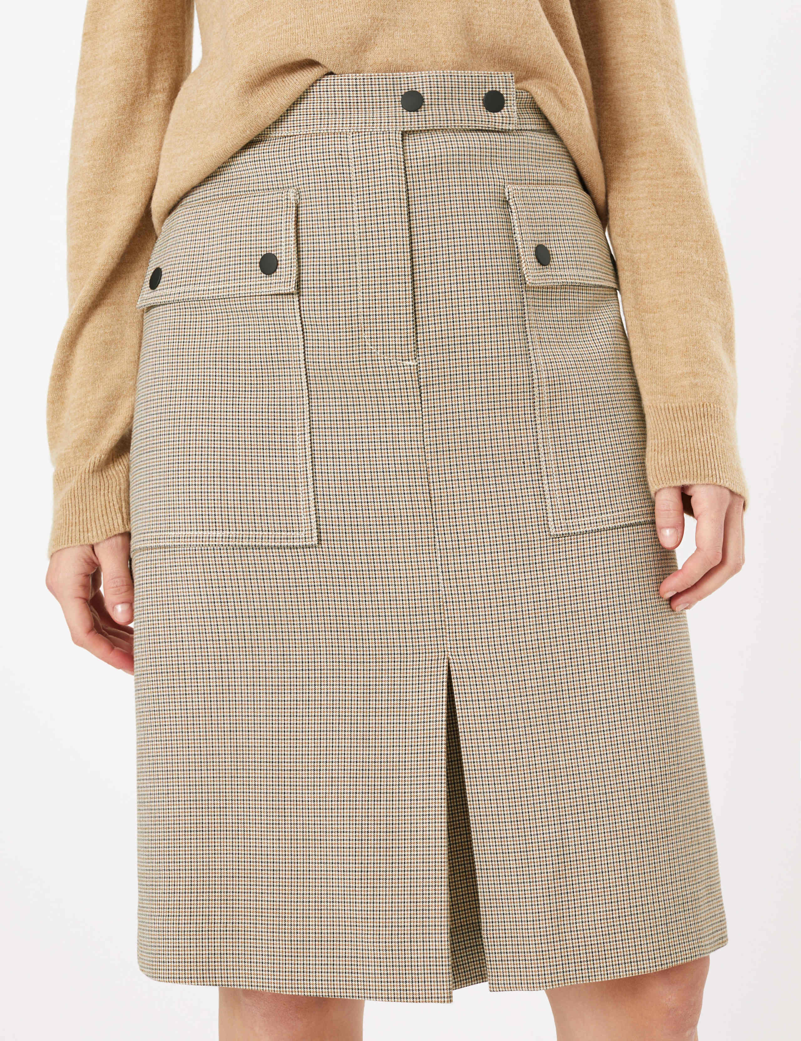 Checked Utility A-Line Skirt 3 of 4
