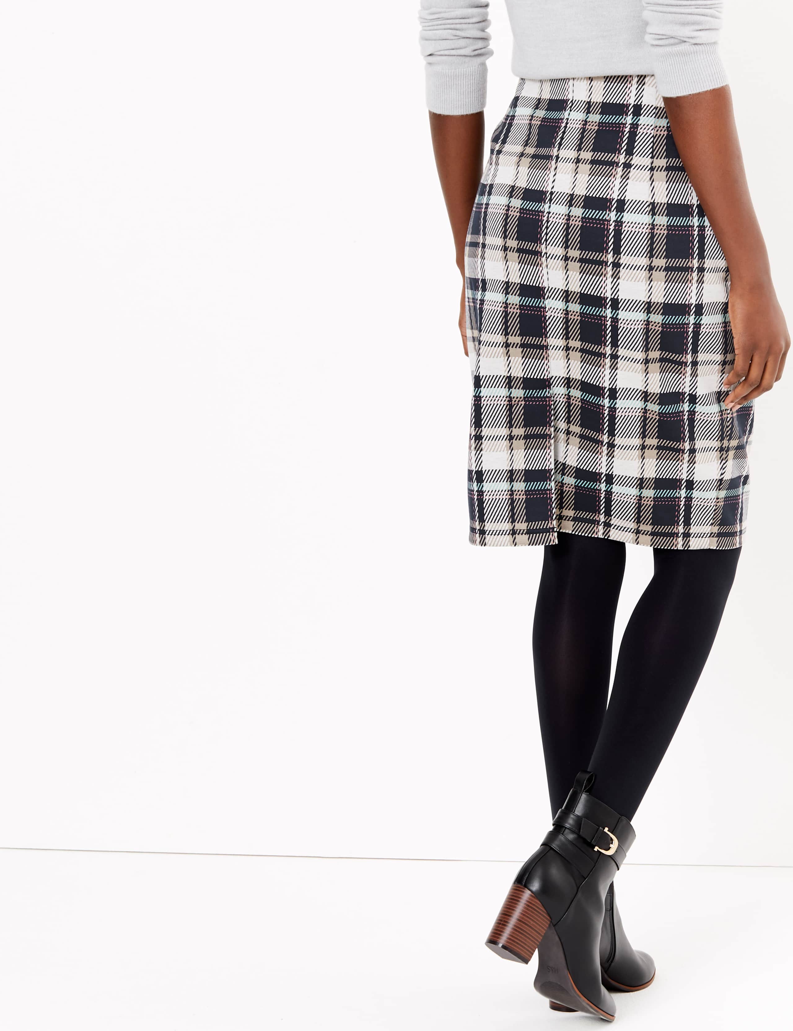 Checked Pencil Skirt 4 of 4