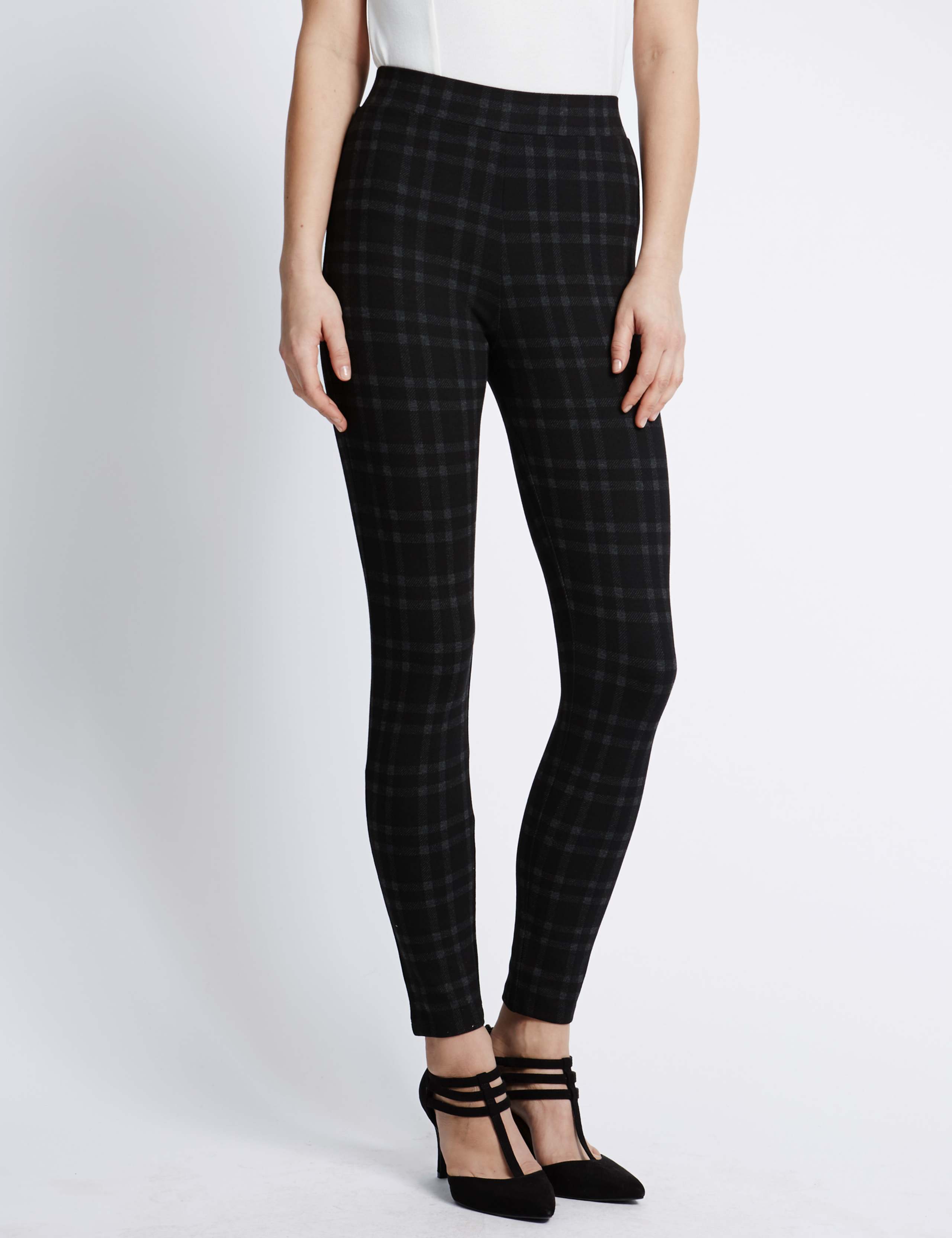 Checked Pull On Treggings 1 of 3