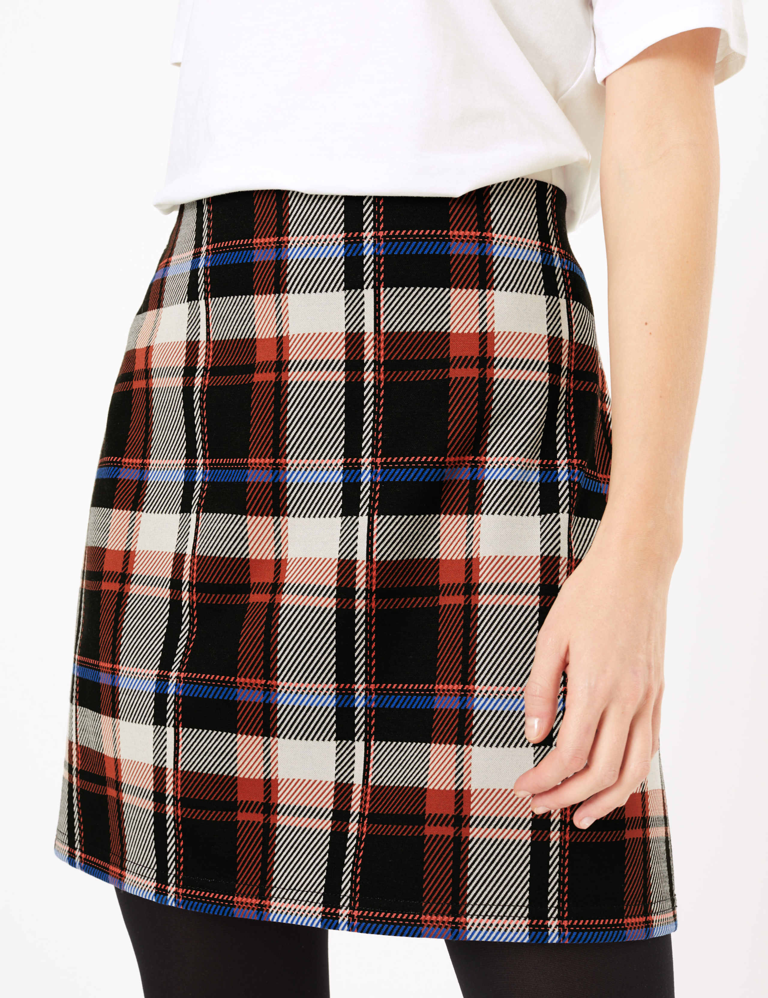 Checked A-Line Mini Skirt 3 of 4