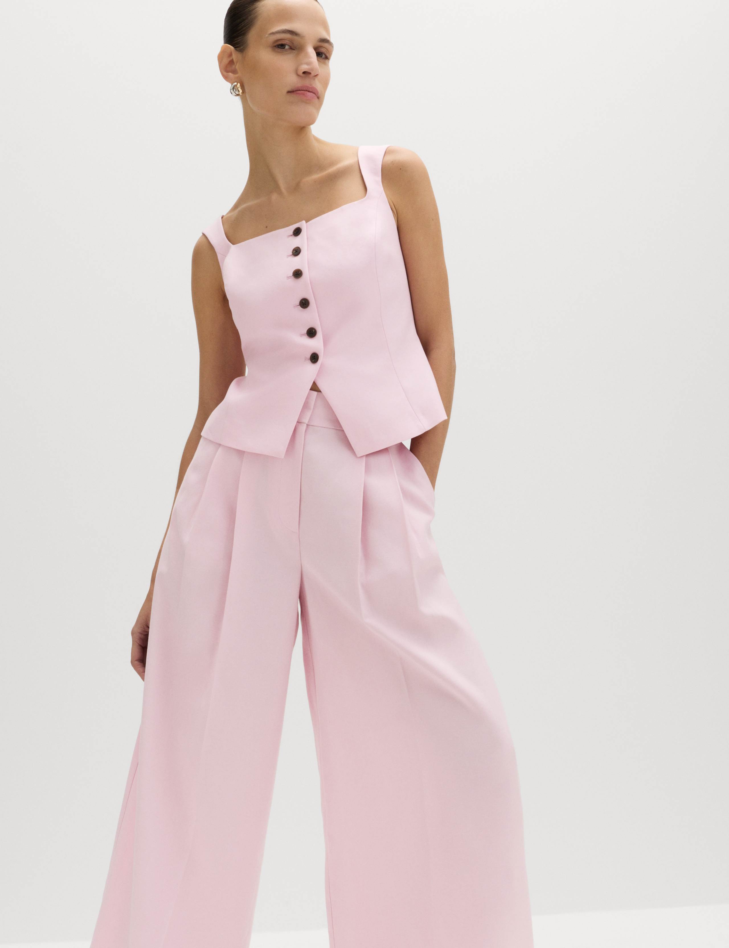 Lyocell Rich Pleat Front Palazzo Trousers 6 of 6