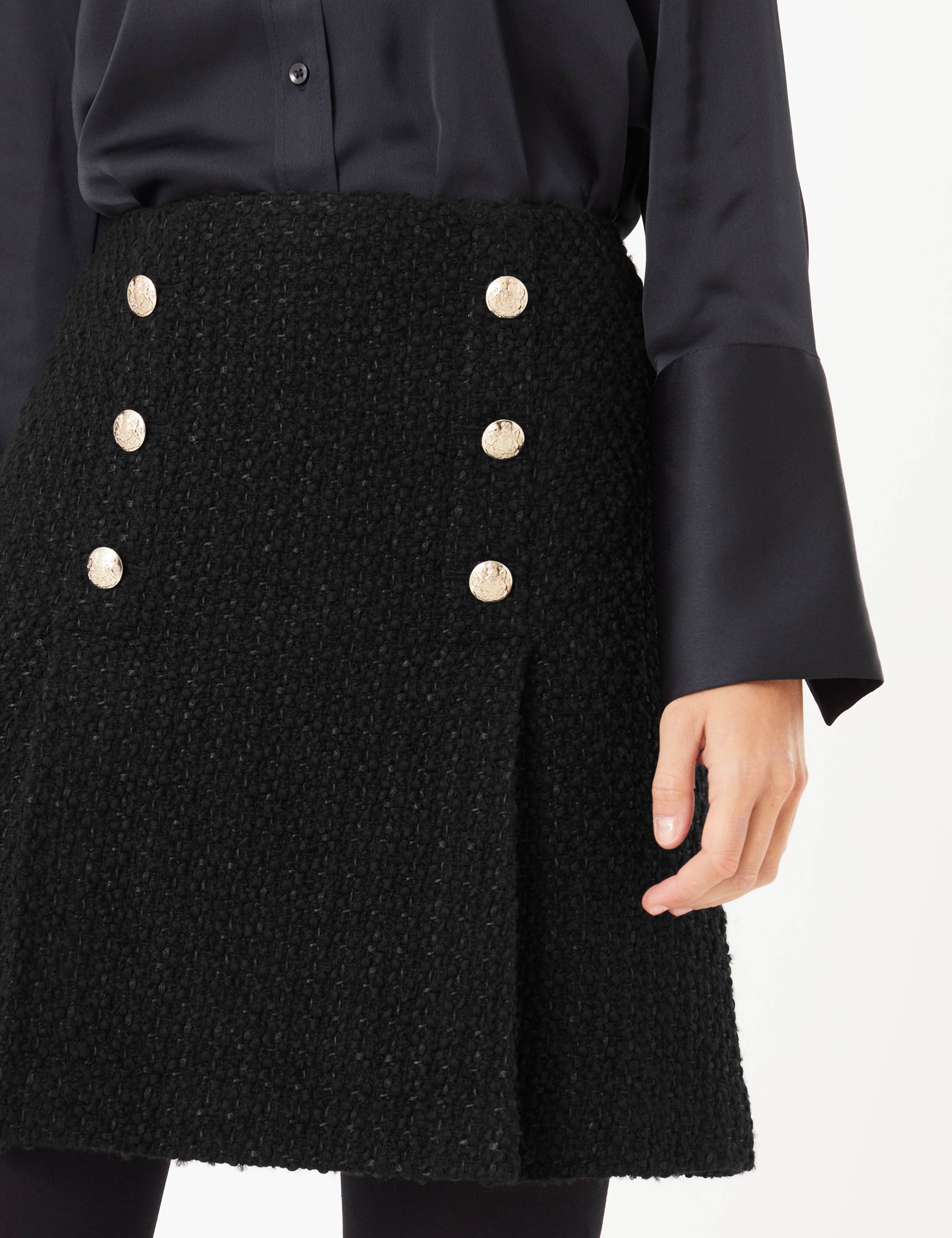 Boucle A-Line Mini Skirt 2 of 3