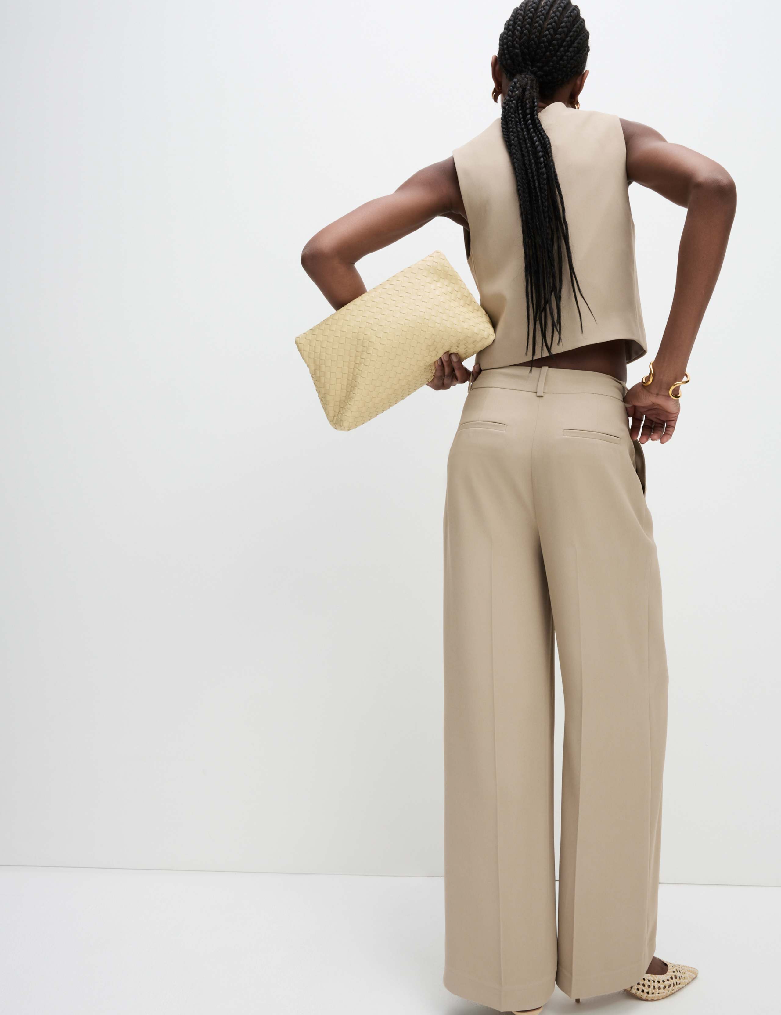 Single Pleat Wide Leg Trousers 4 of 5