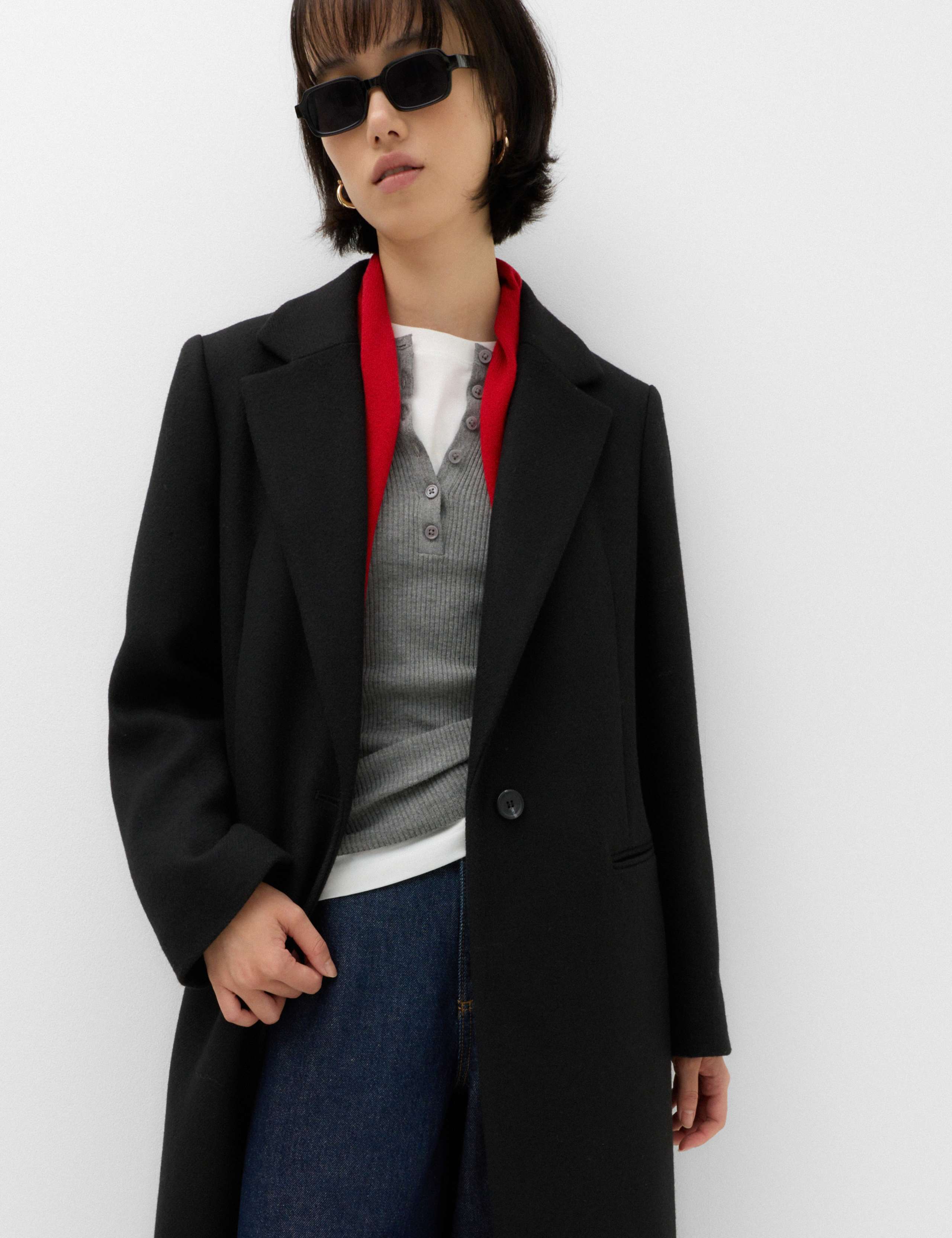 Longline Tailored Coat with Wool 5 of 6