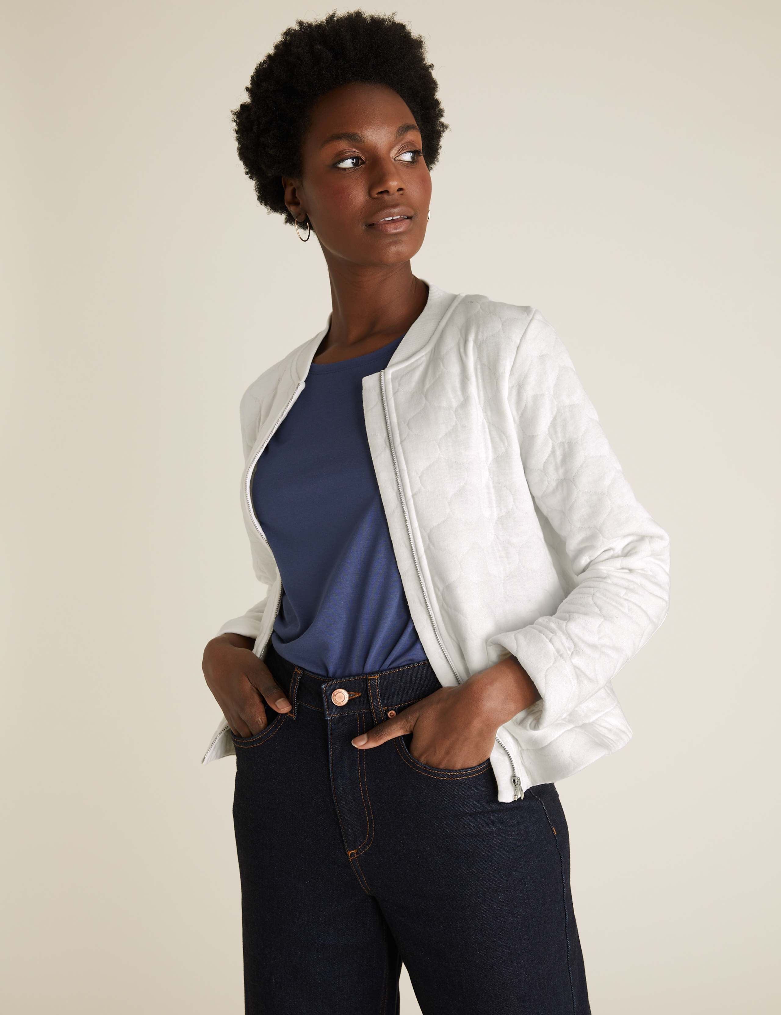 Quilted Bomber Jacket 3 of 5