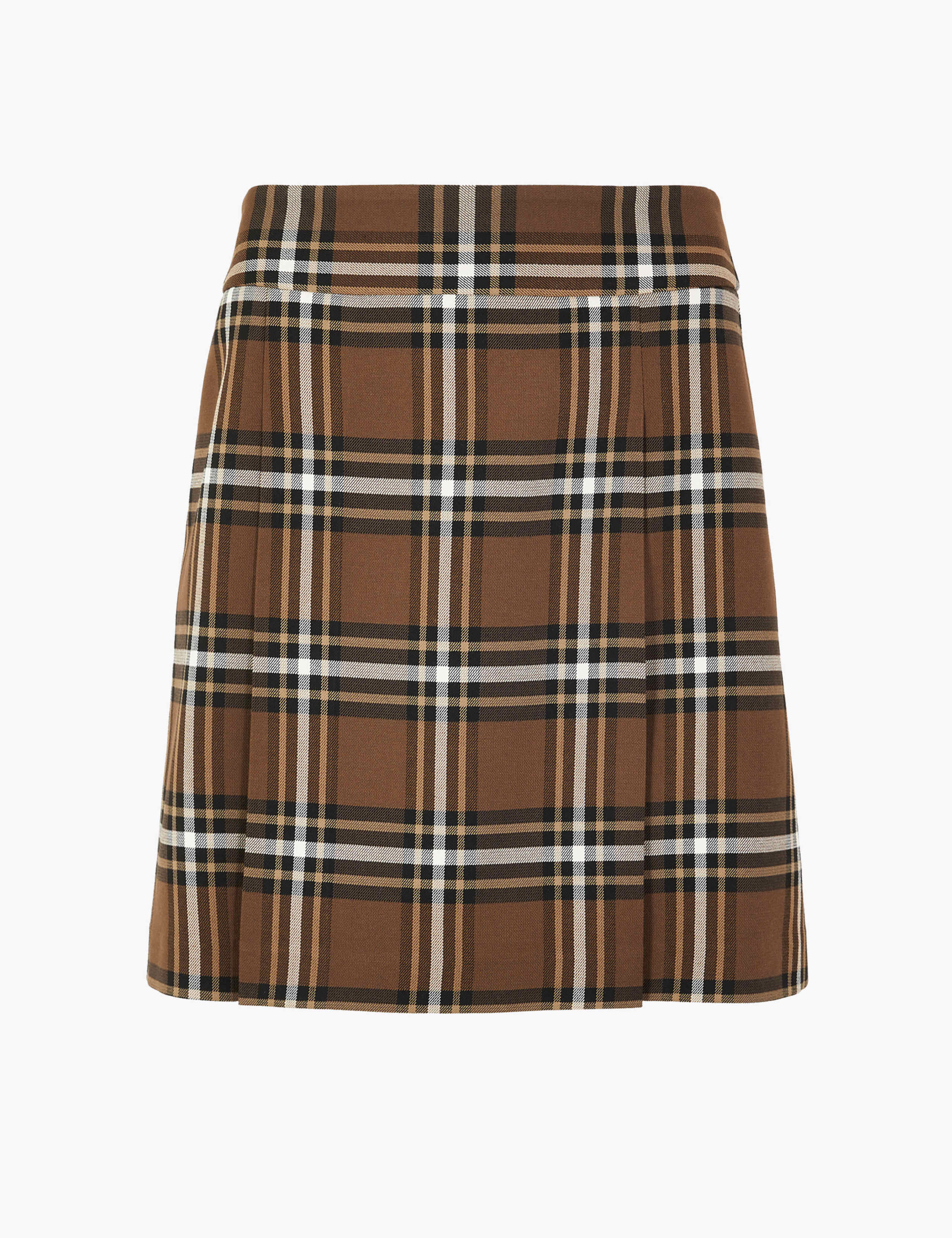 Checked Pleat Front Mini Skirt 2 of 4