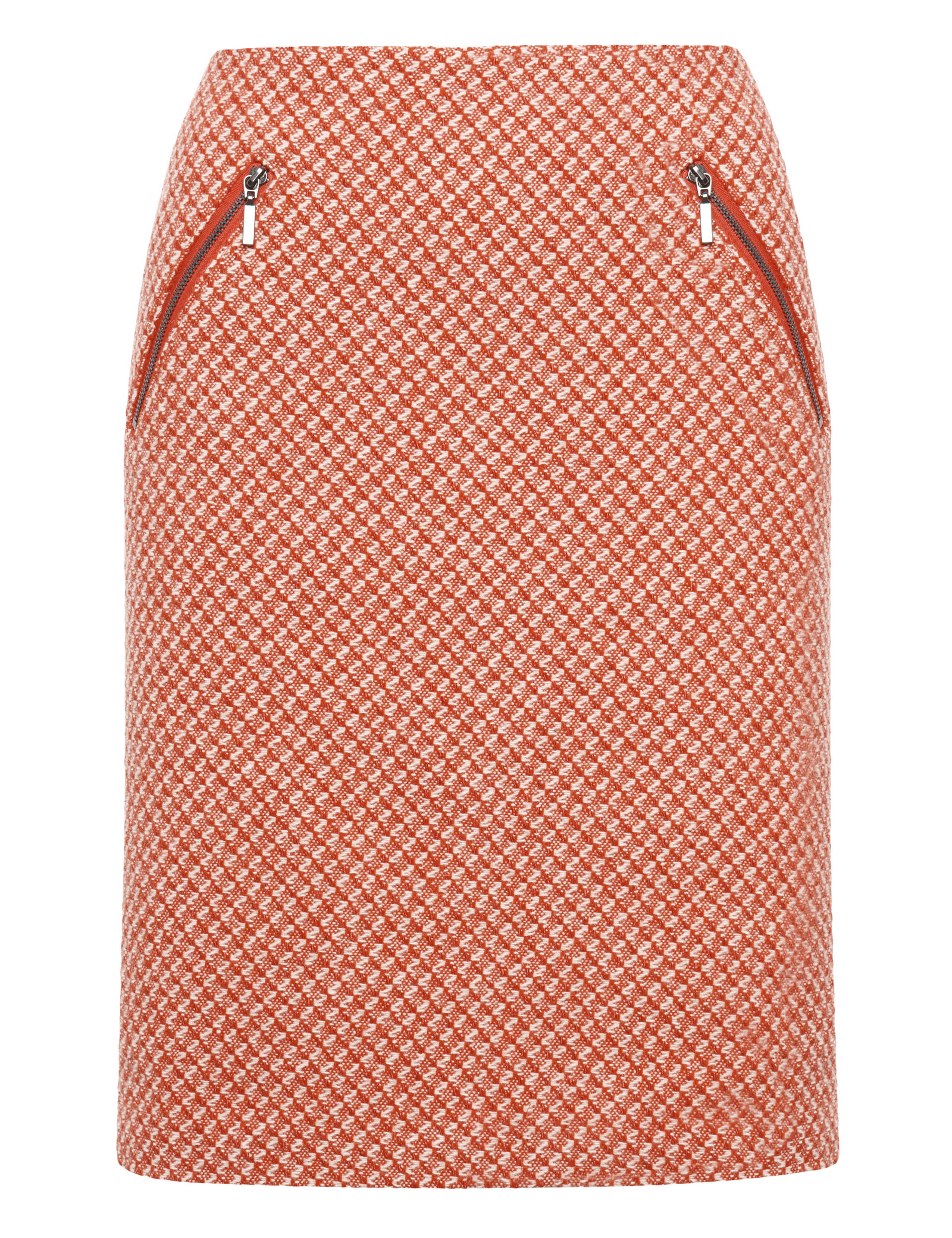 Twin Zip Bouclé Mini Skirt with Wool 4 of 5