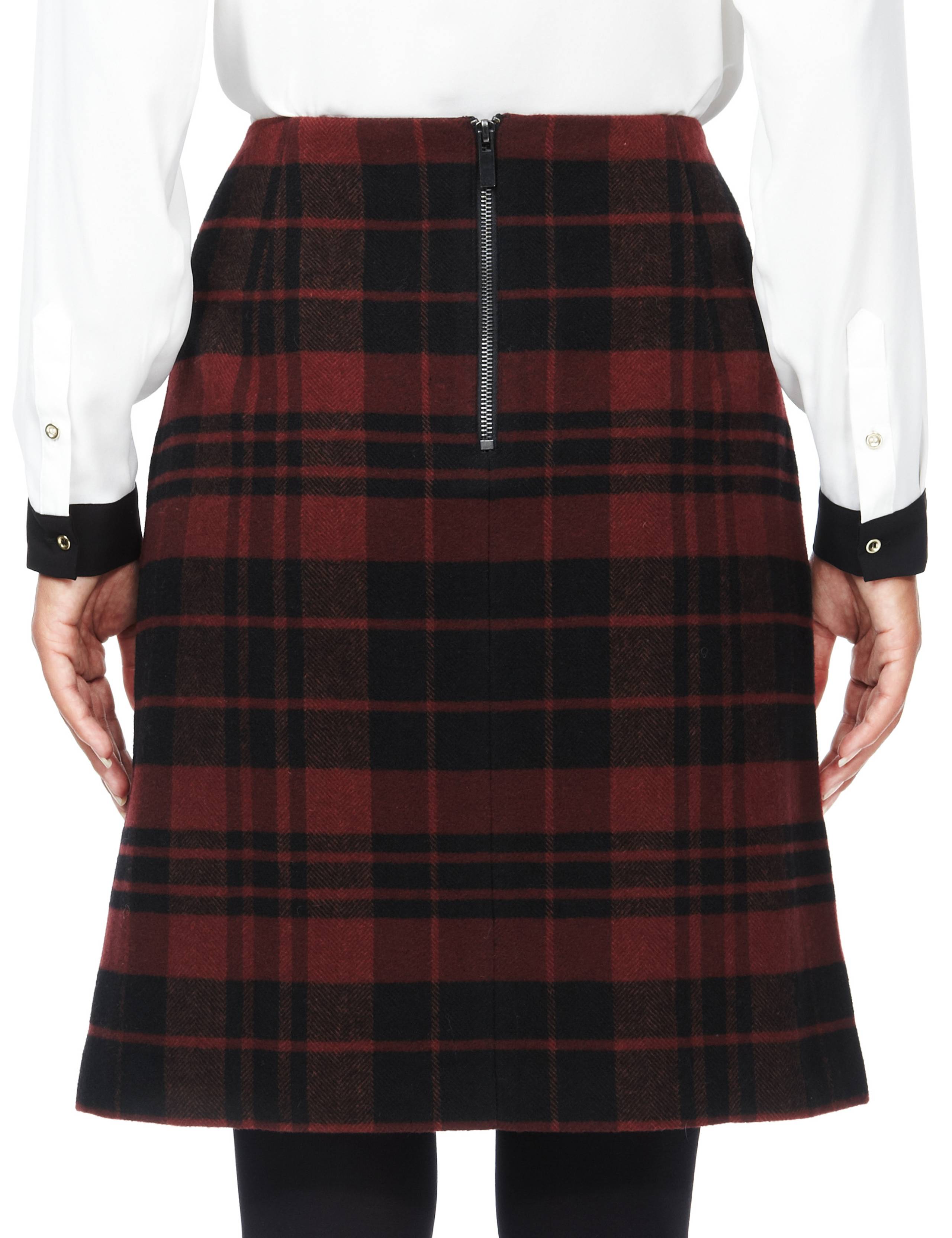 Checked A-Line Mini Skirt with Wool 5 of 6