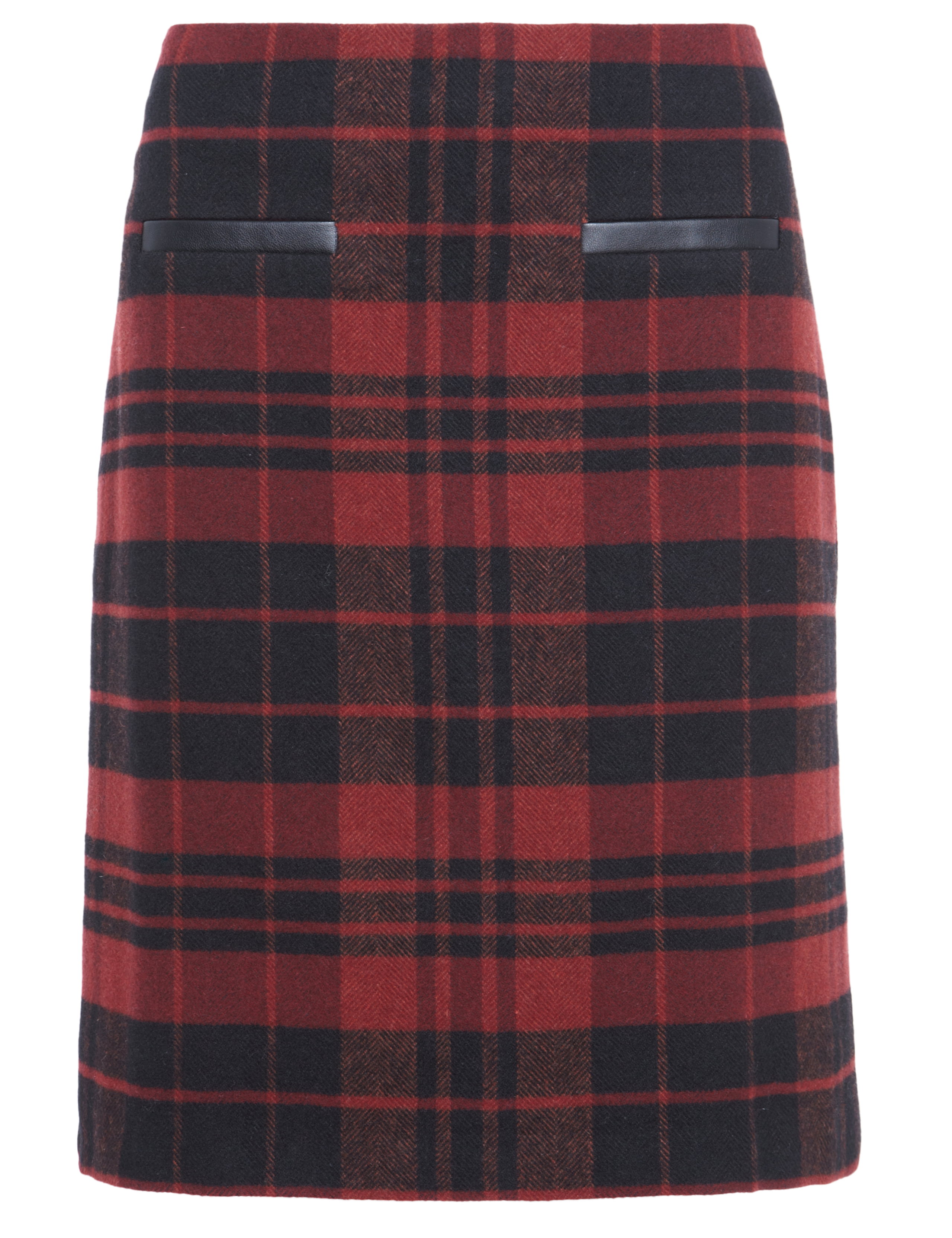 Checked A-Line Mini Skirt with Wool 2 of 6