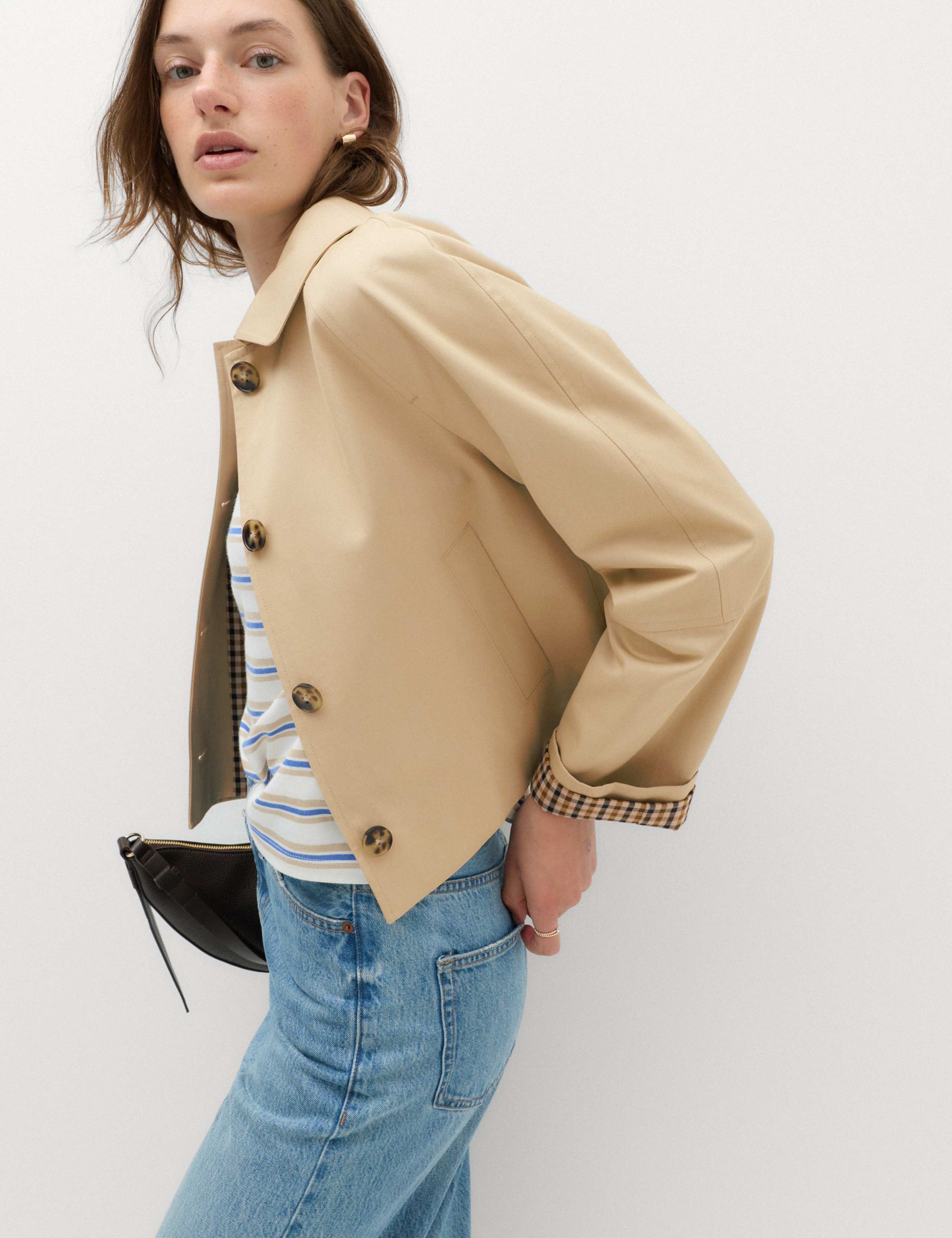 Pure Cotton Short Button Through Jacket 3 of 5