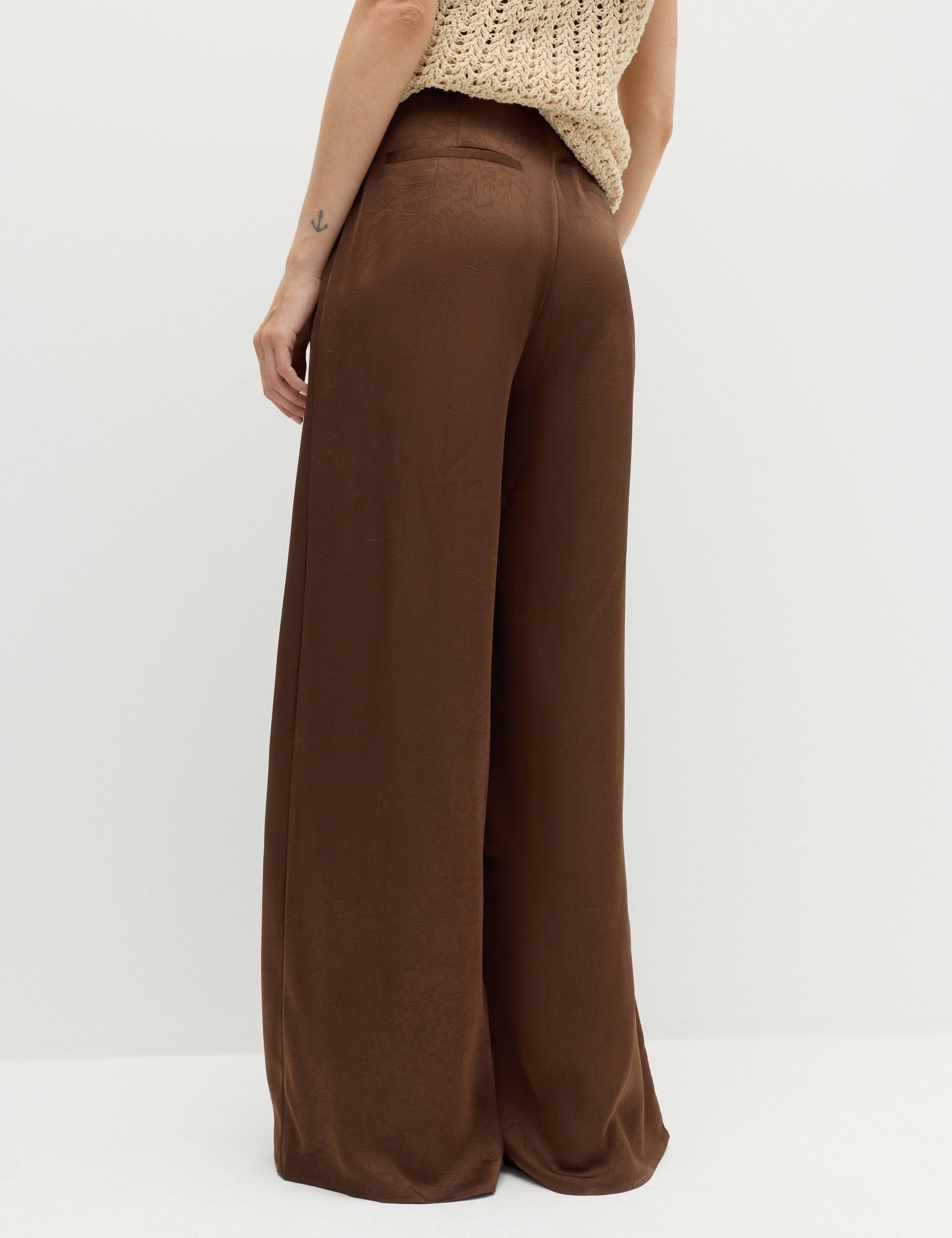 Satin Wide Leg Trousers 4 of 6