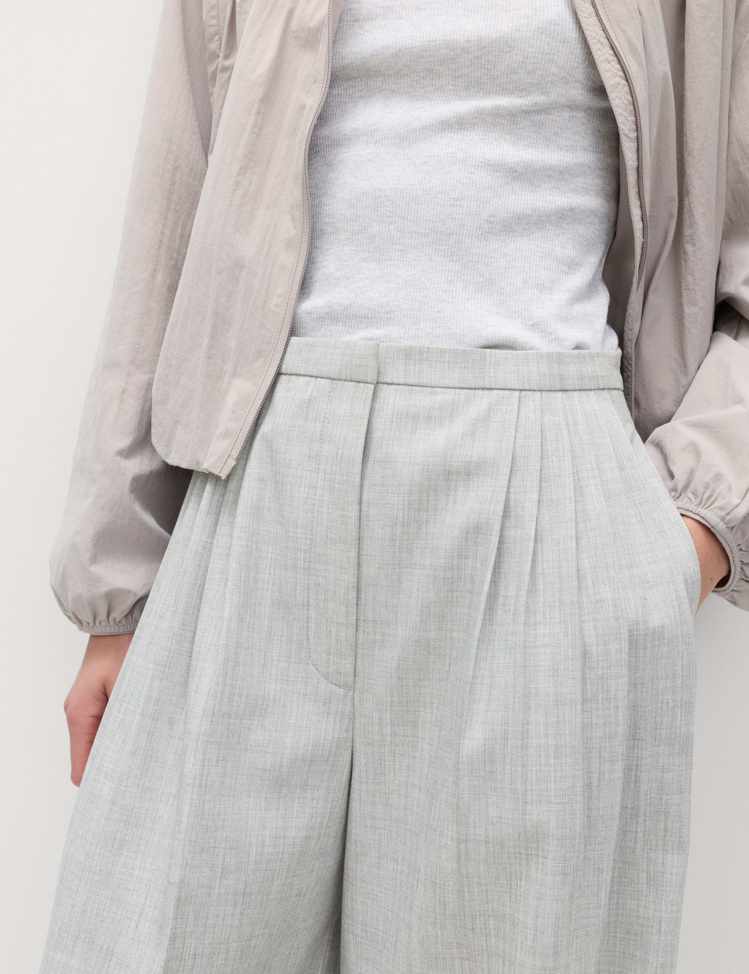 Pleat Front Wide Leg Palazzo Trousers 3 of 6