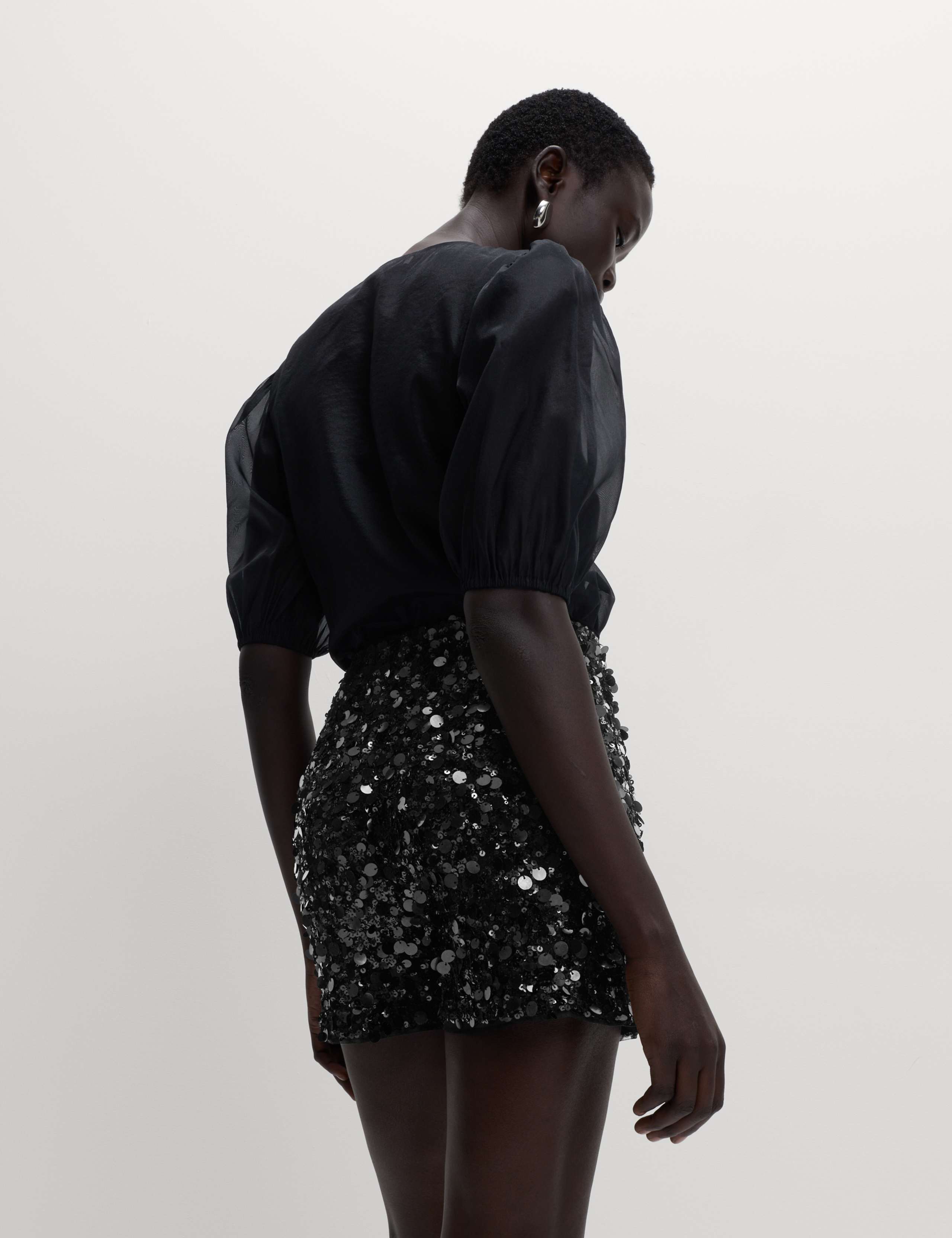 Sequin High Waisted Shorts 4 of 5