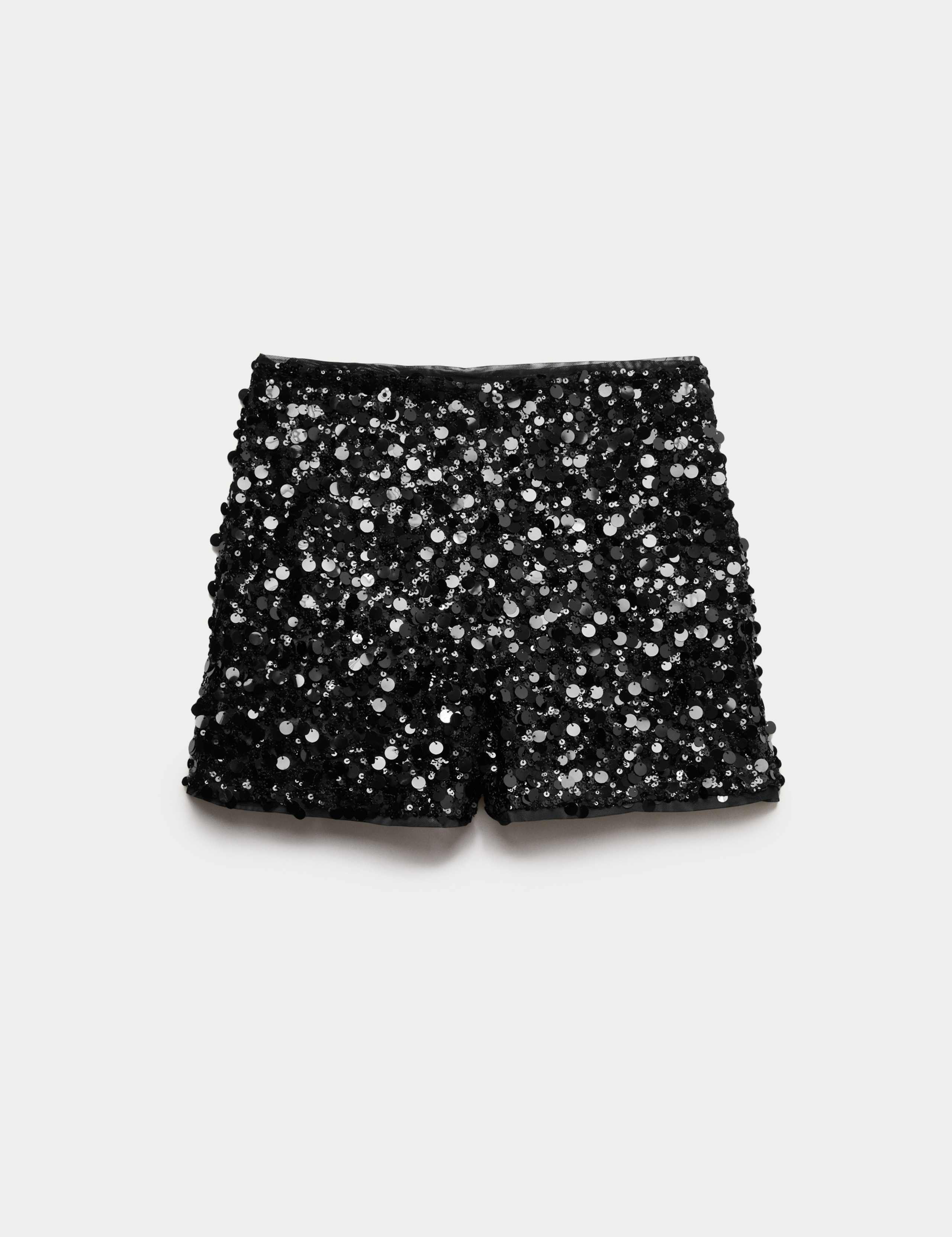 Sequin High Waisted Shorts 2 of 5