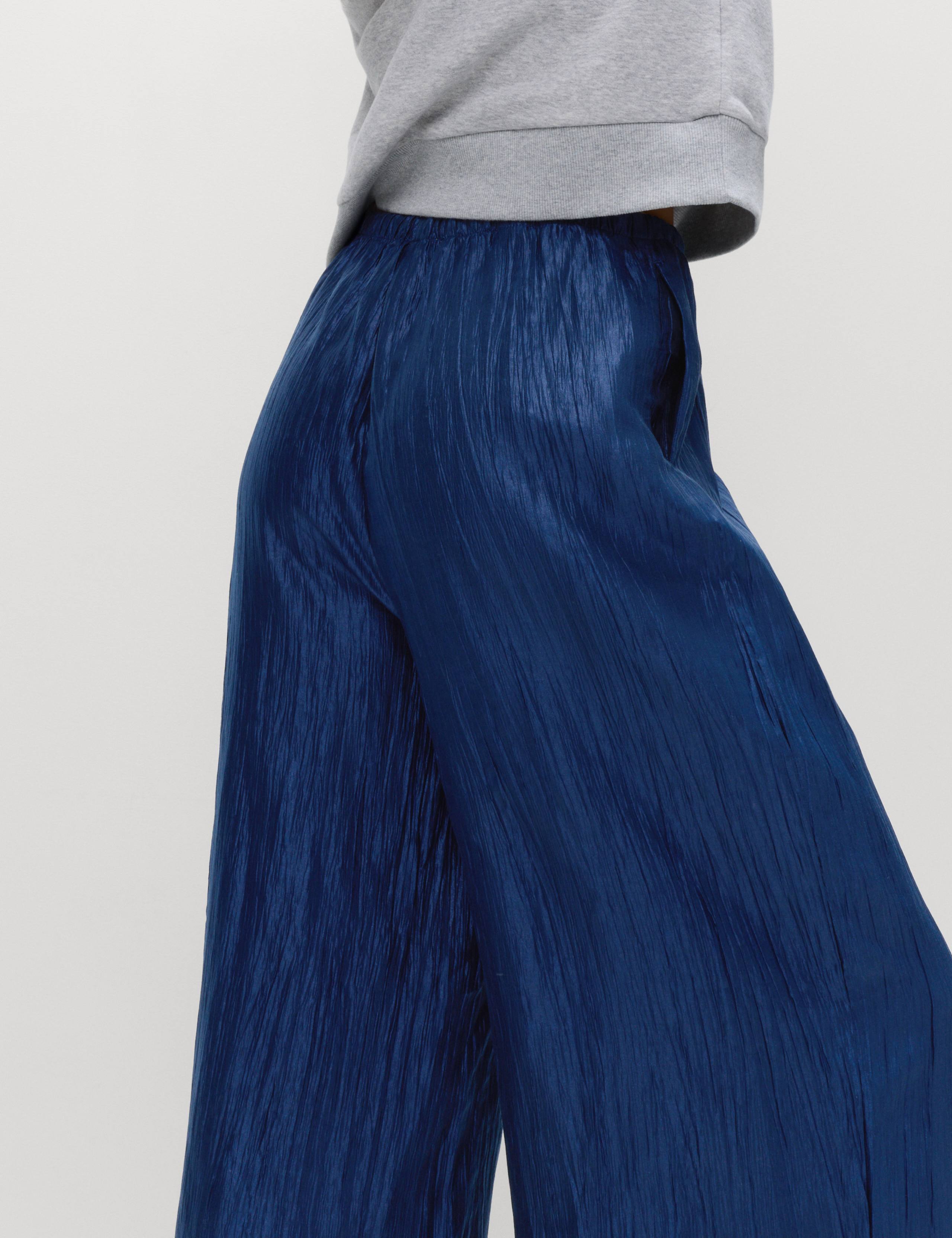 Lyocell Rich Crinkle Wide Leg Trousers 6 of 6