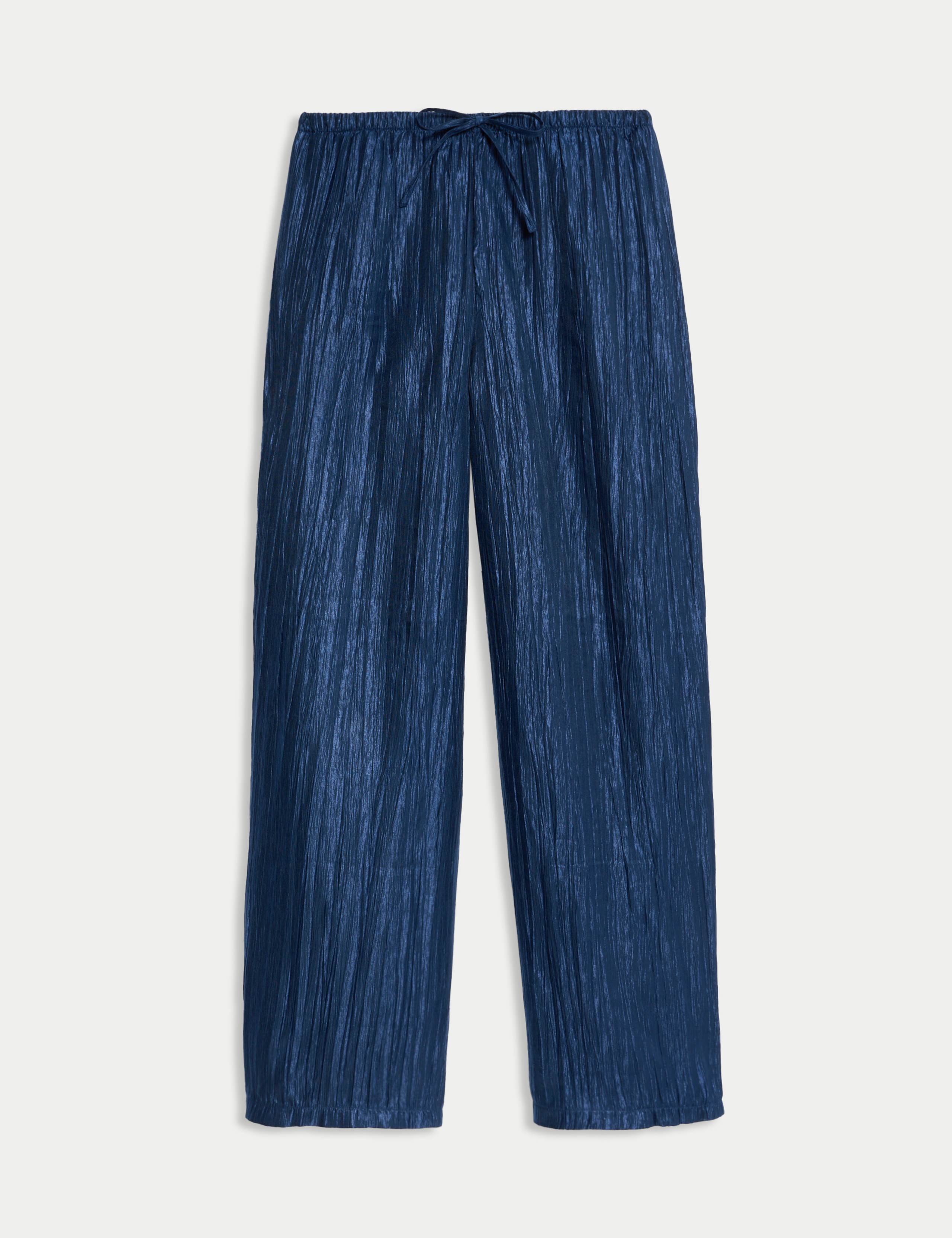 Lyocell Rich Crinkle Wide Leg Trousers 2 of 6