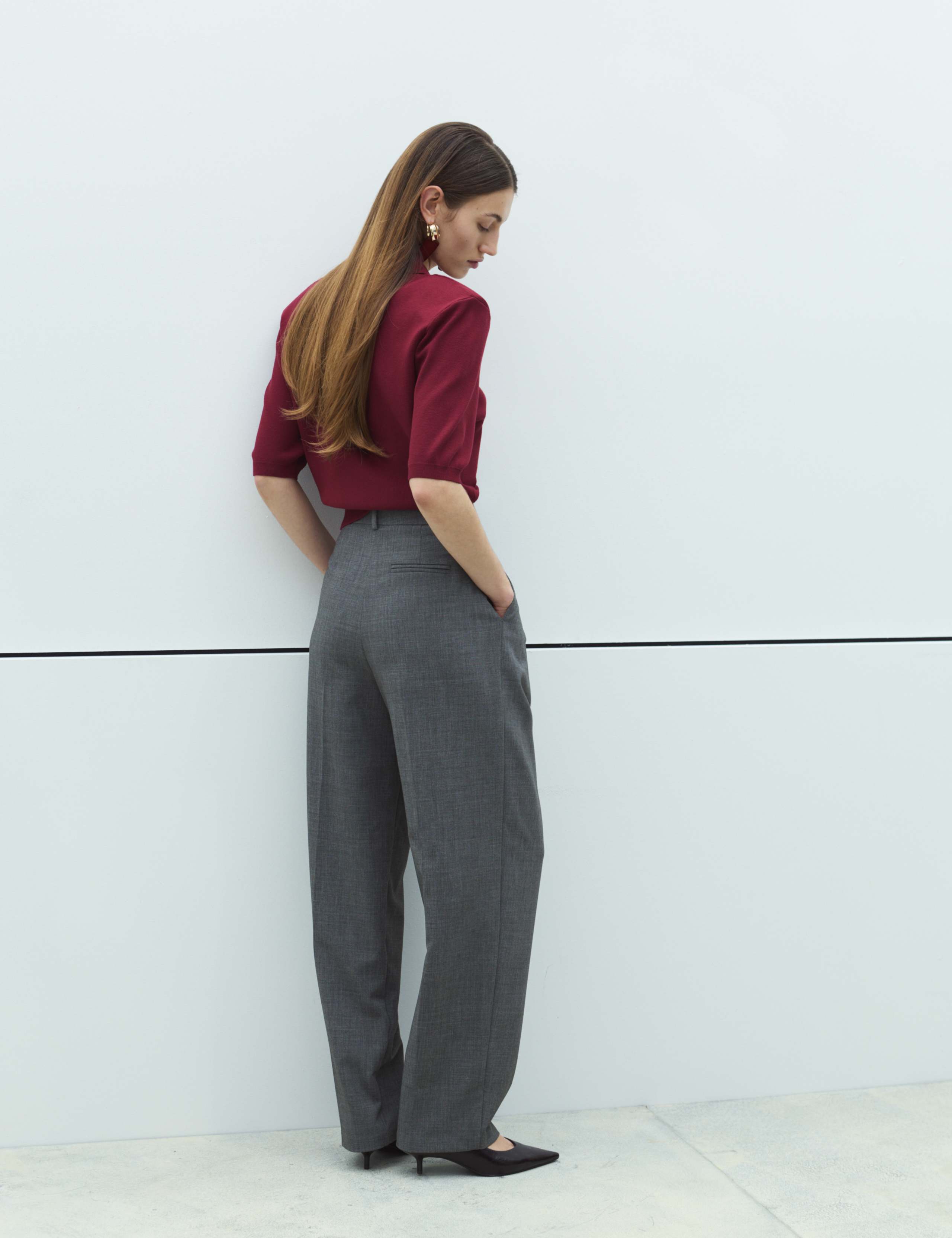 Pleat Front Carrot Leg Trousers 6 of 6