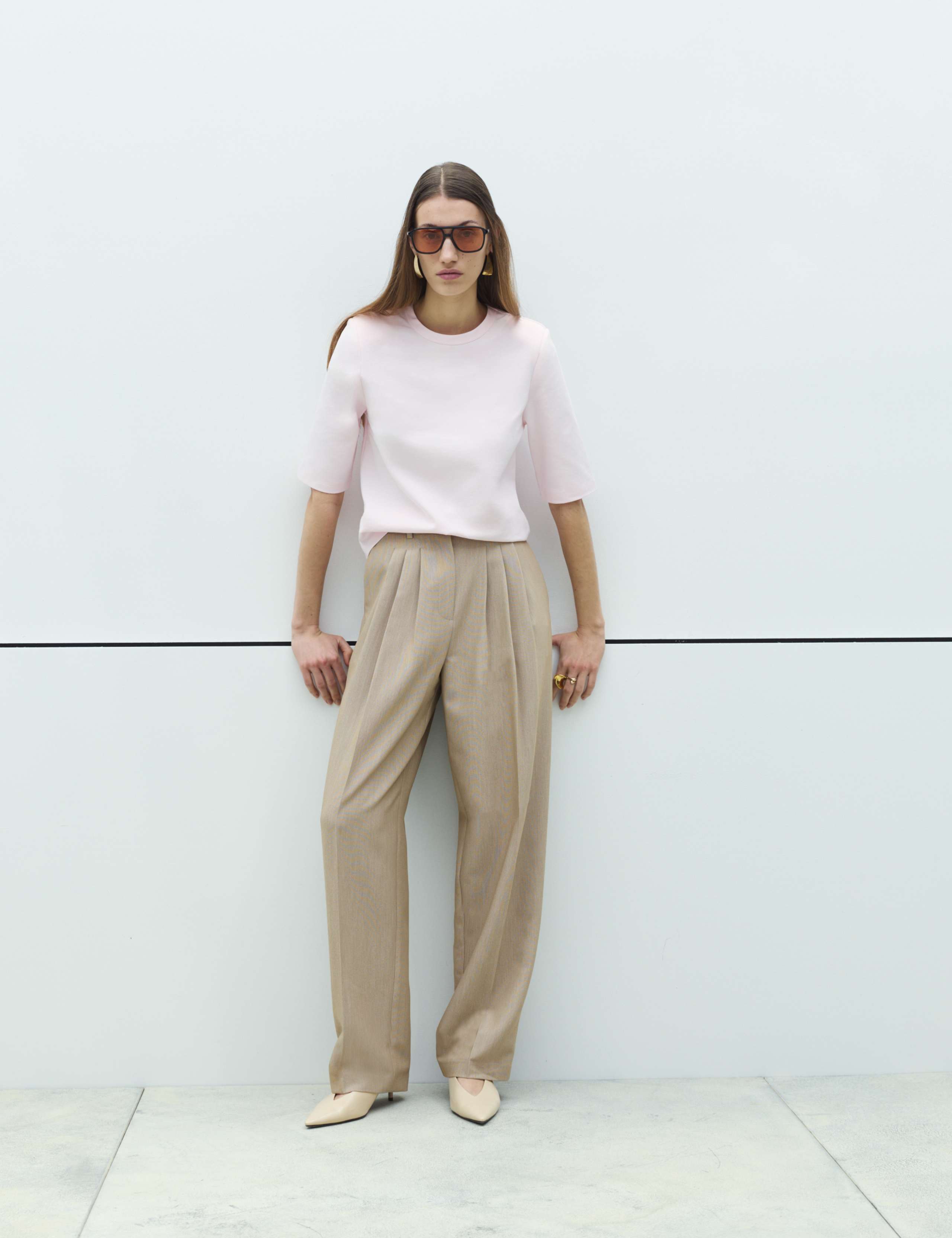 Pleat Front Carrot Leg Trousers 1 of 6