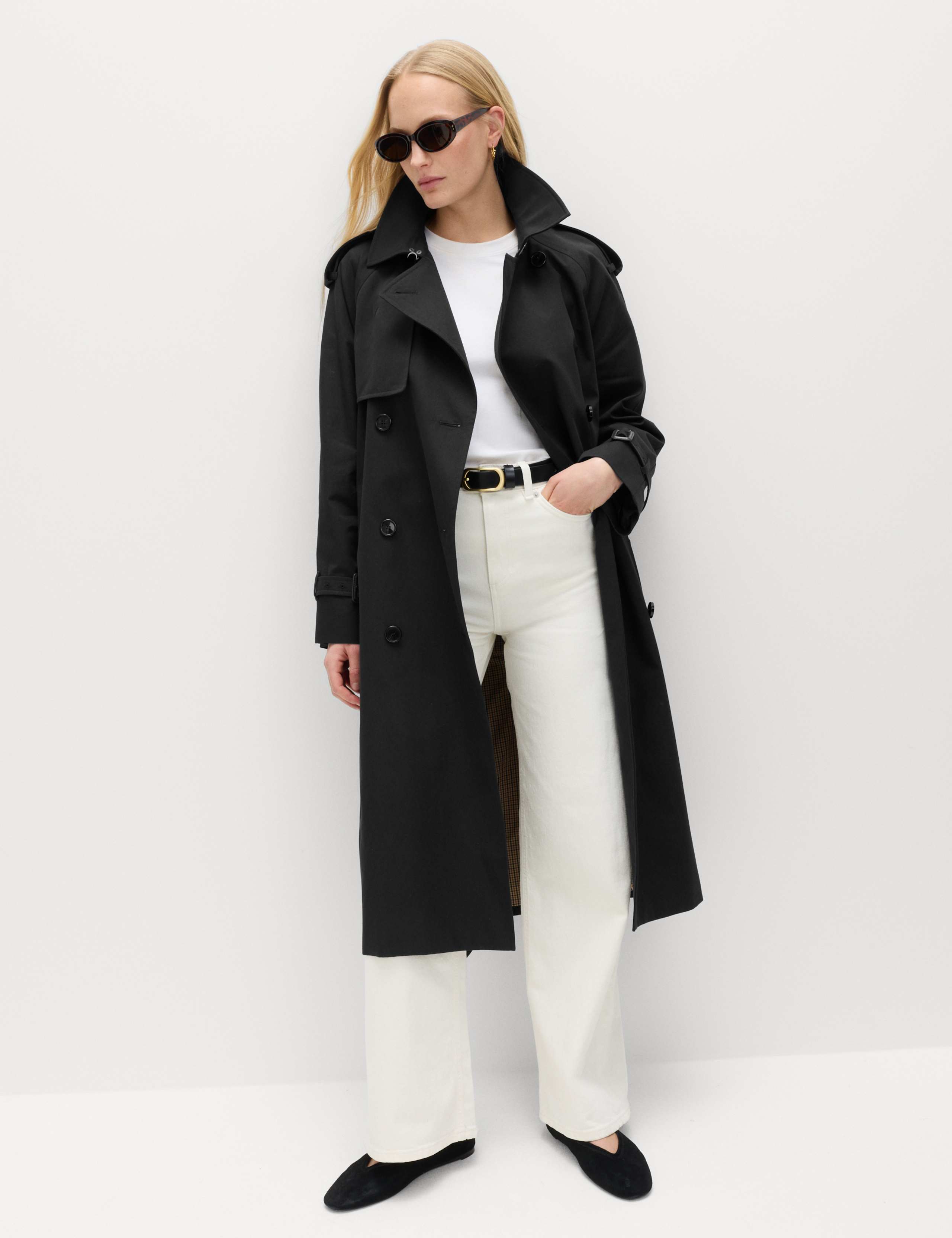 Pure Cotton Longline Trench Coat 3 of 8