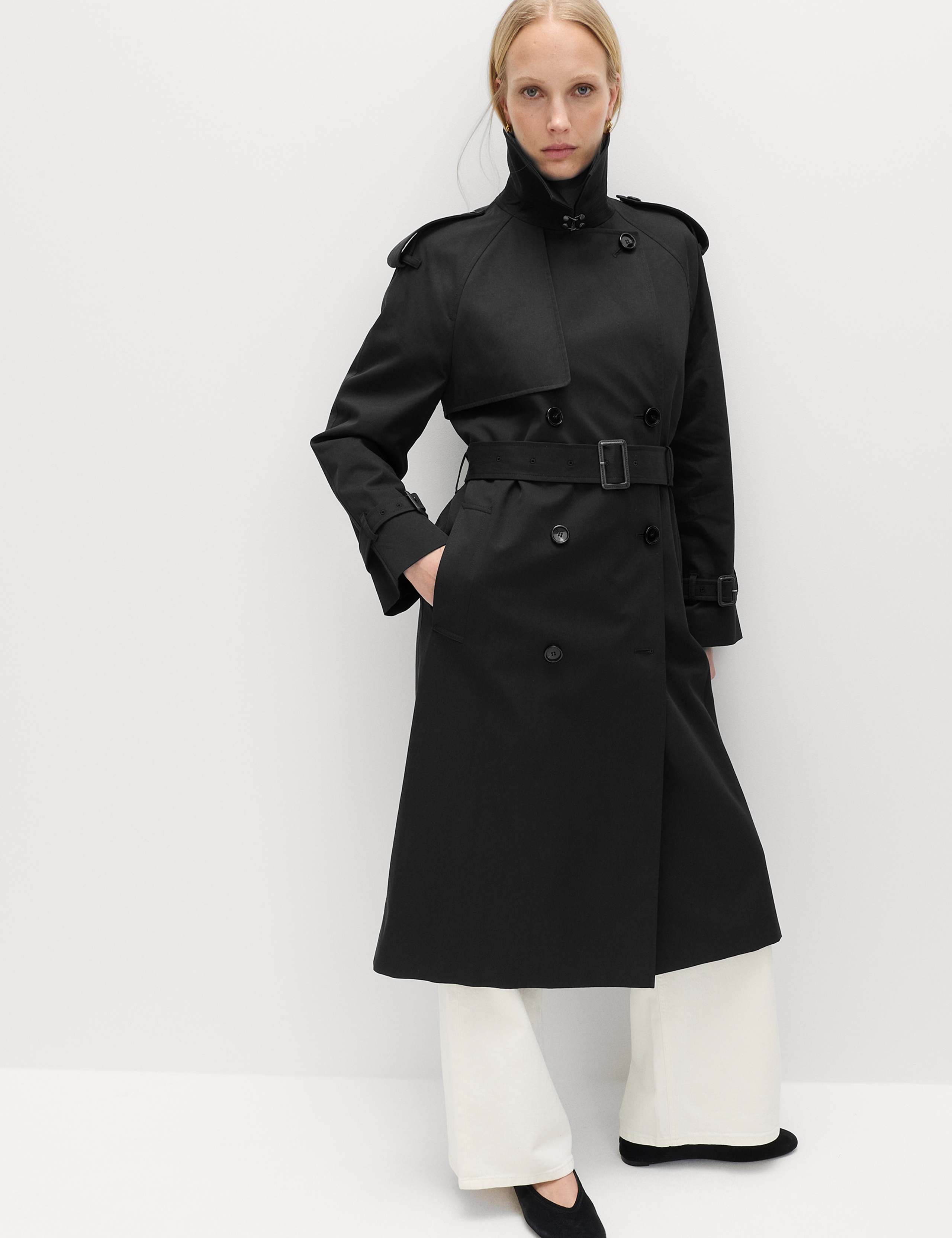 Pure Cotton Longline Trench Coat 8 of 8