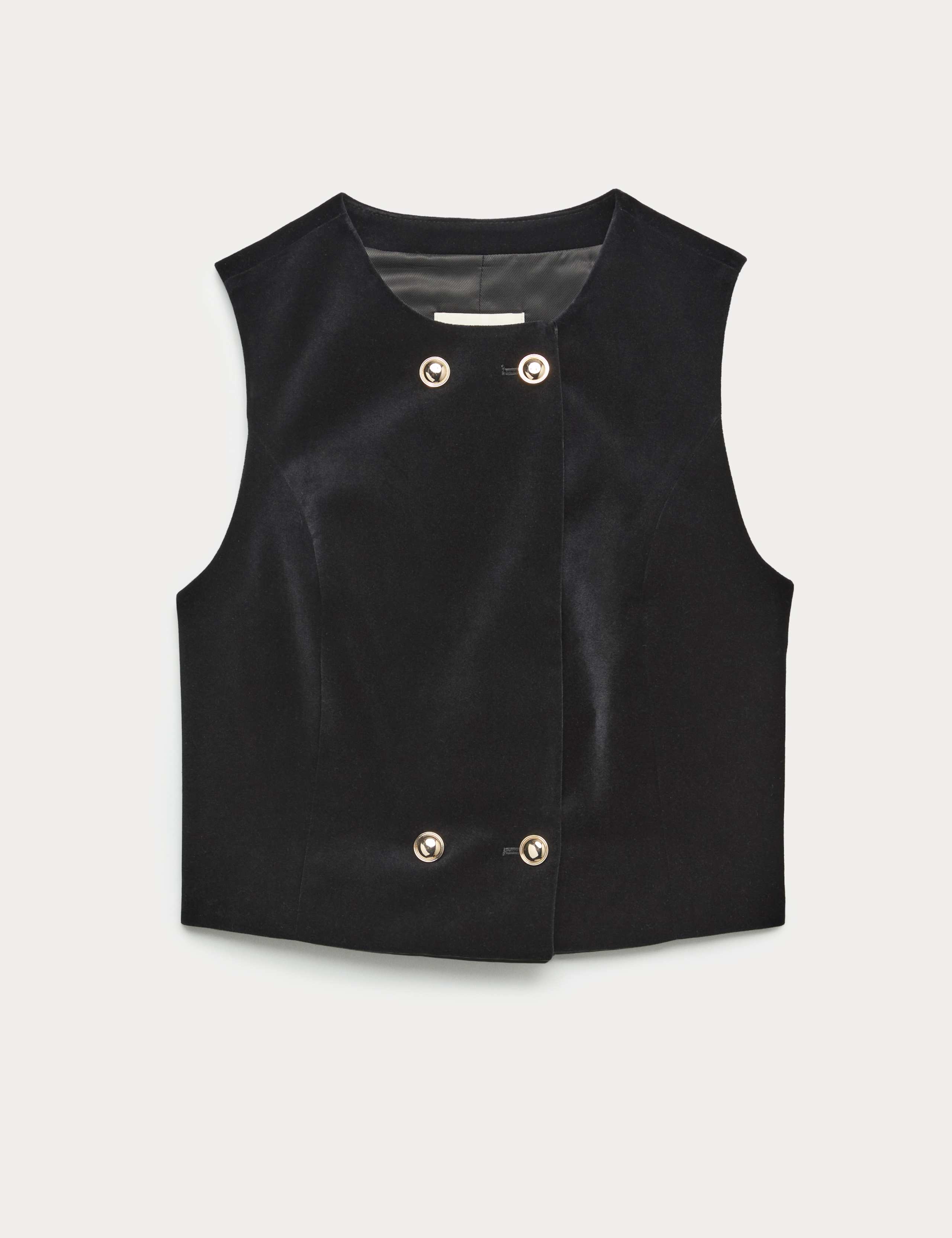 Velvet Cotton Rich Double Breasted Waistcoat 2 of 5
