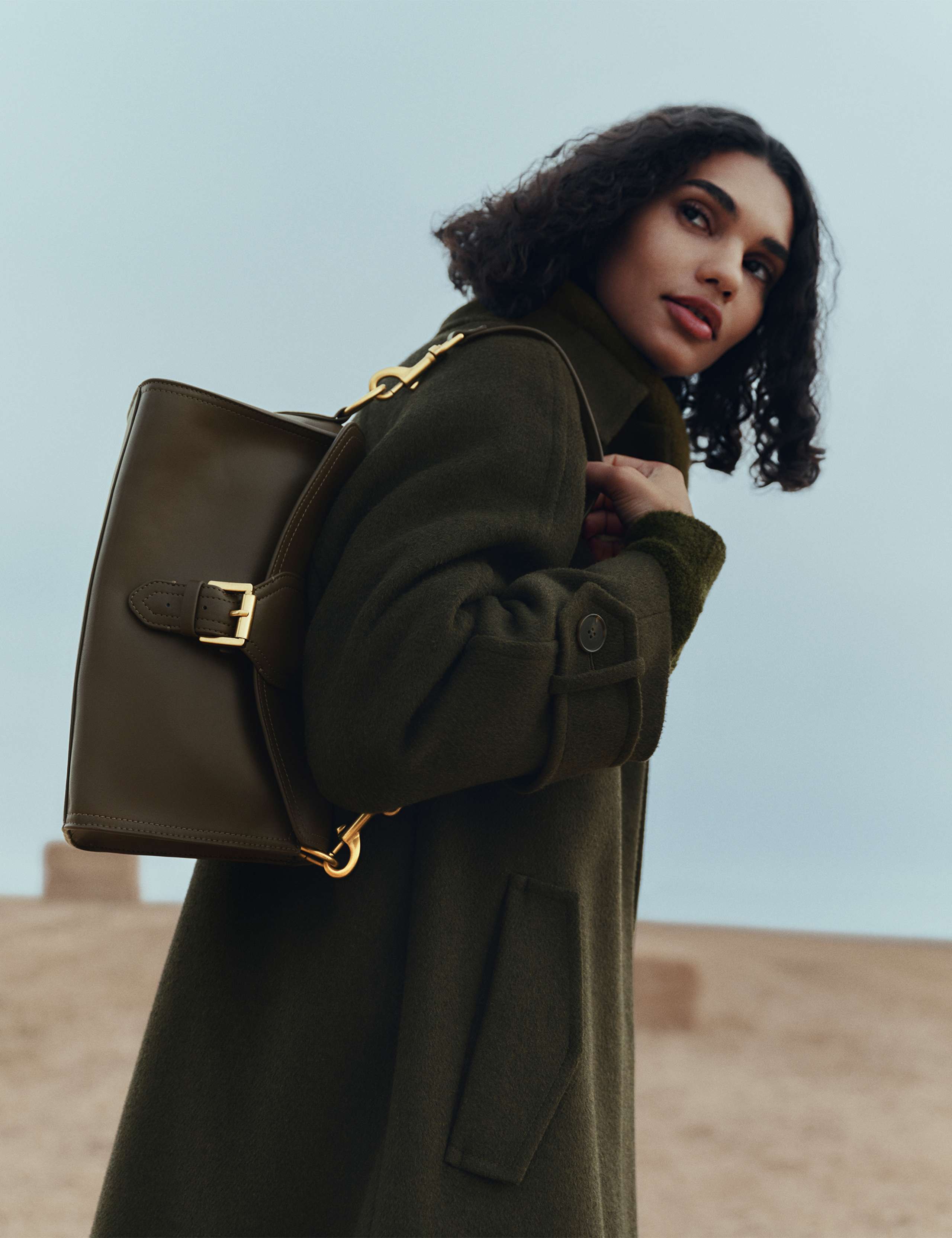 Wool Blend Collared Car Coat 1 of 7