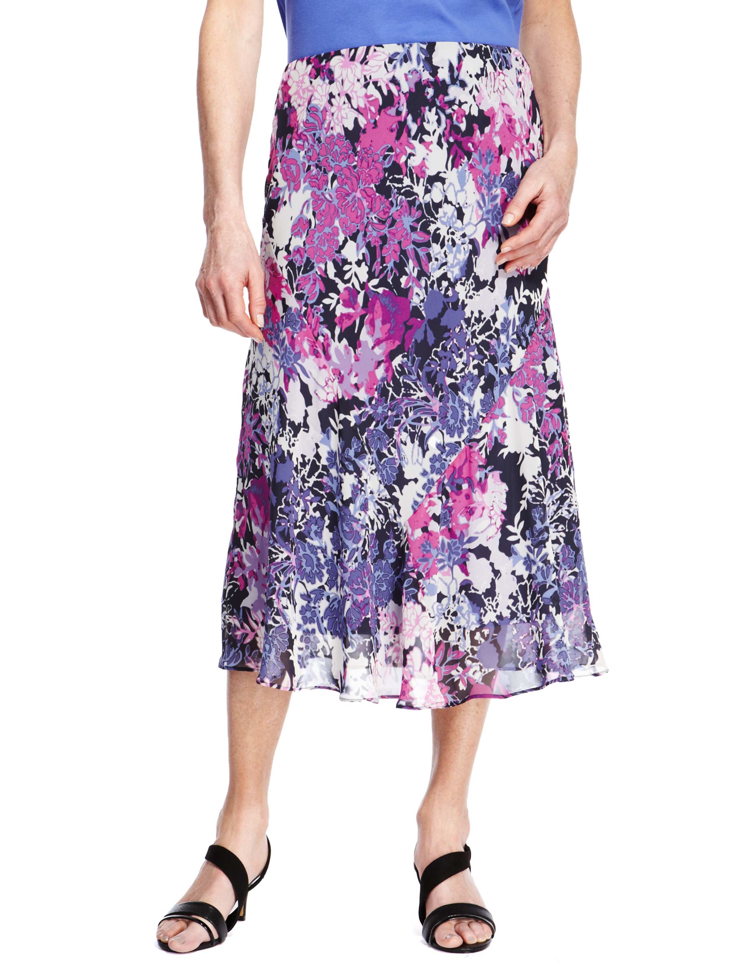 Peony Print Skirt 1 of 6