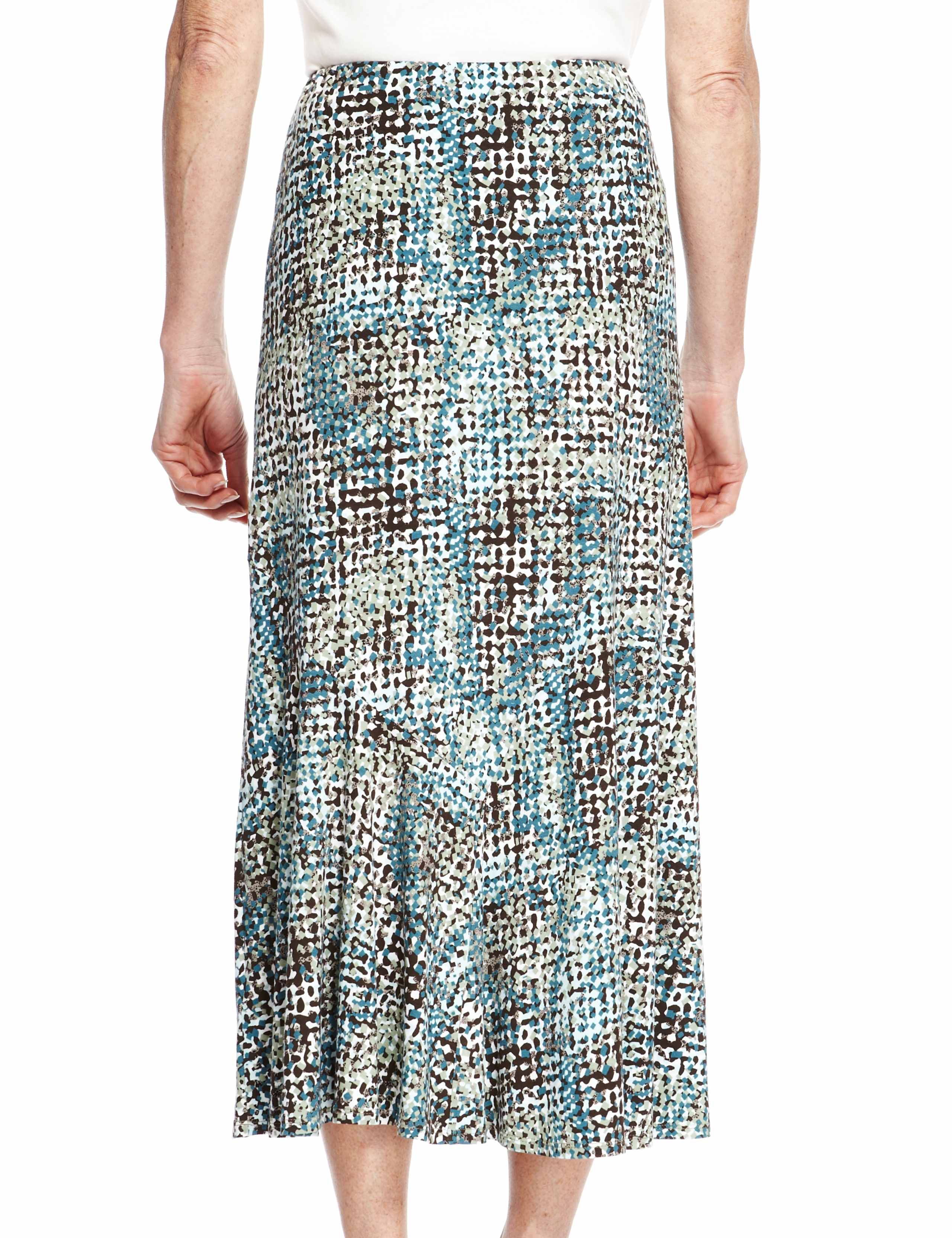 Abstract Print Long Skirt 5 of 5