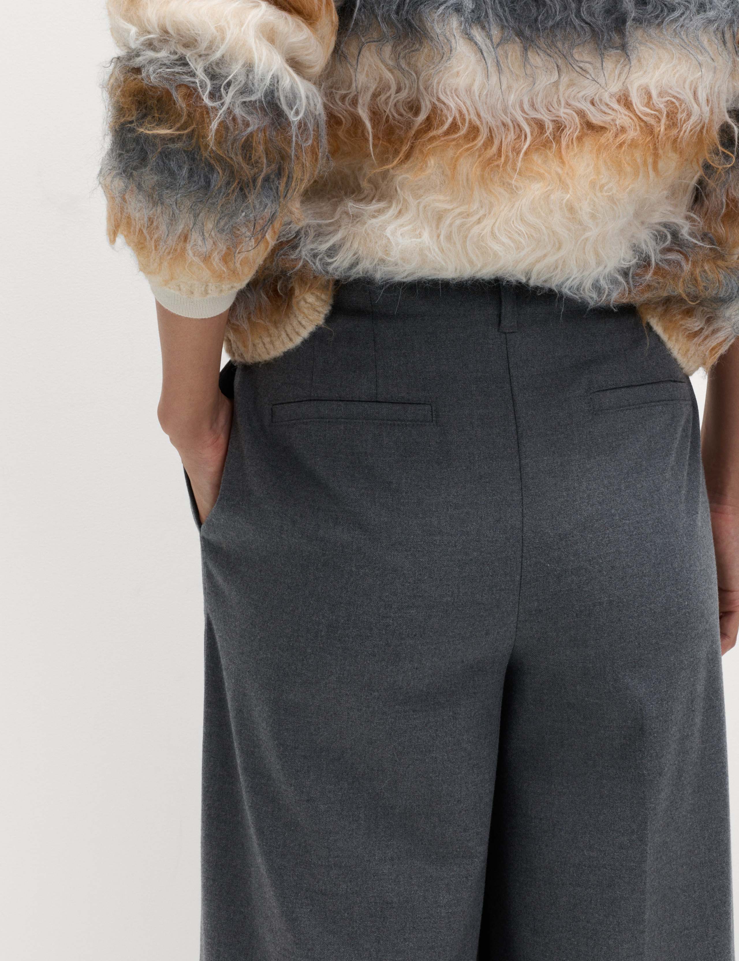 Flannel Wide Leg Trousers 5 of 5