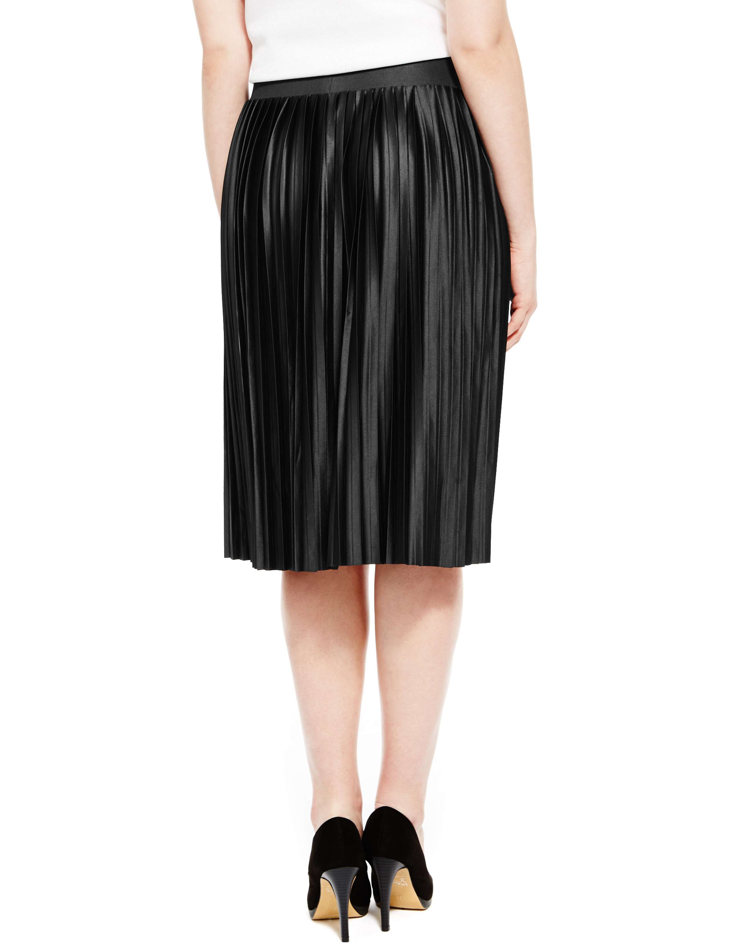 PETITE Coated Pleat Skirt 4 of 4