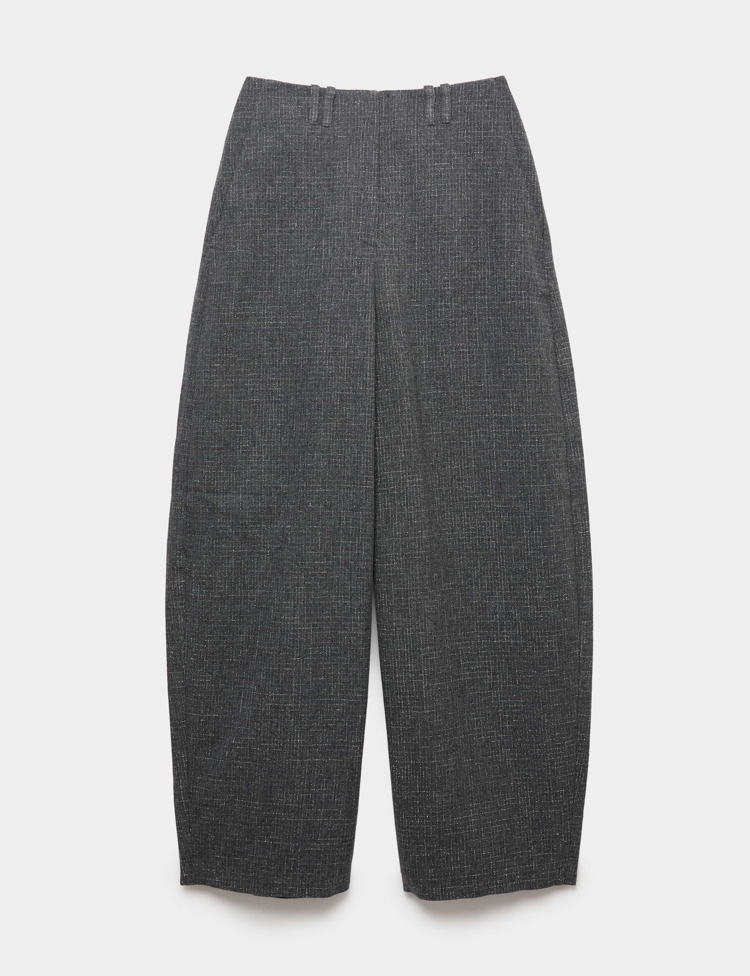 Metallic Lurex Barrel Leg Trousers 2 of 6
